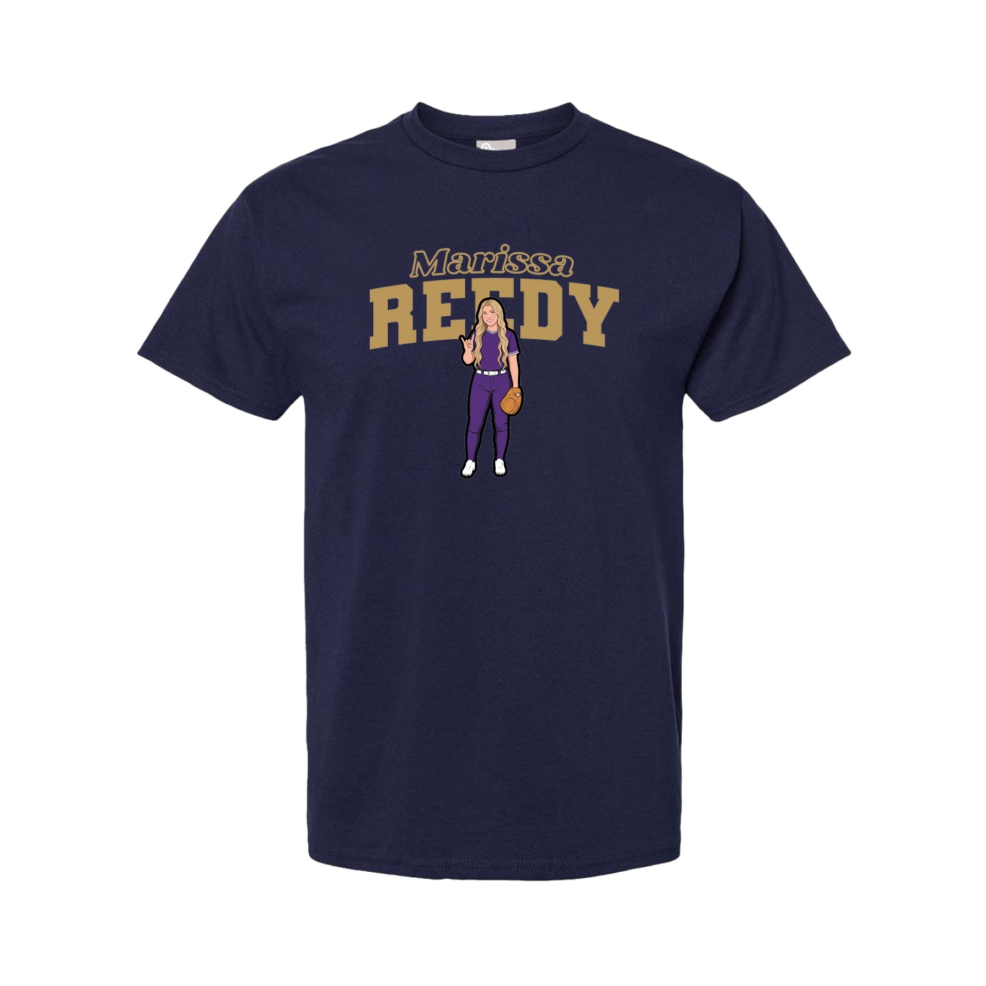 Youth Tee — Name Arch in Navy