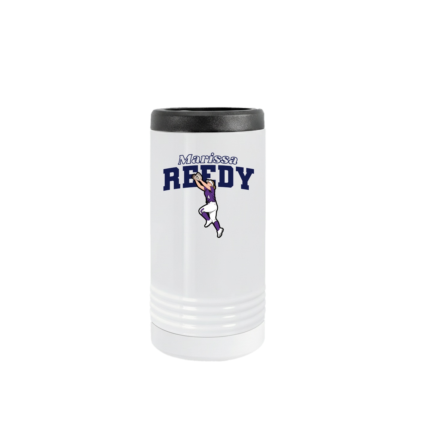 Slim Beverage Holder — Name Arch in White
