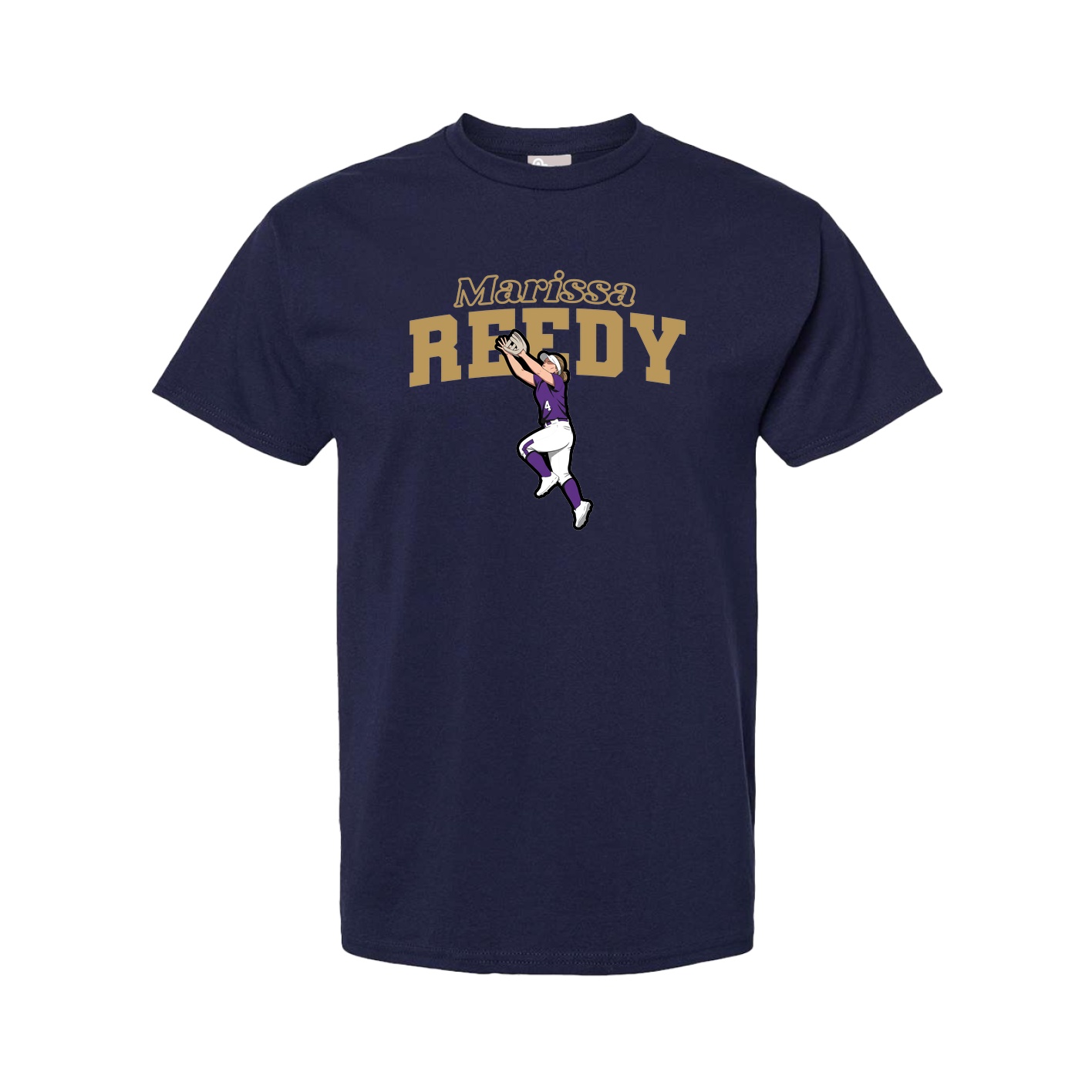 Youth Tee — Name Arch in Navy