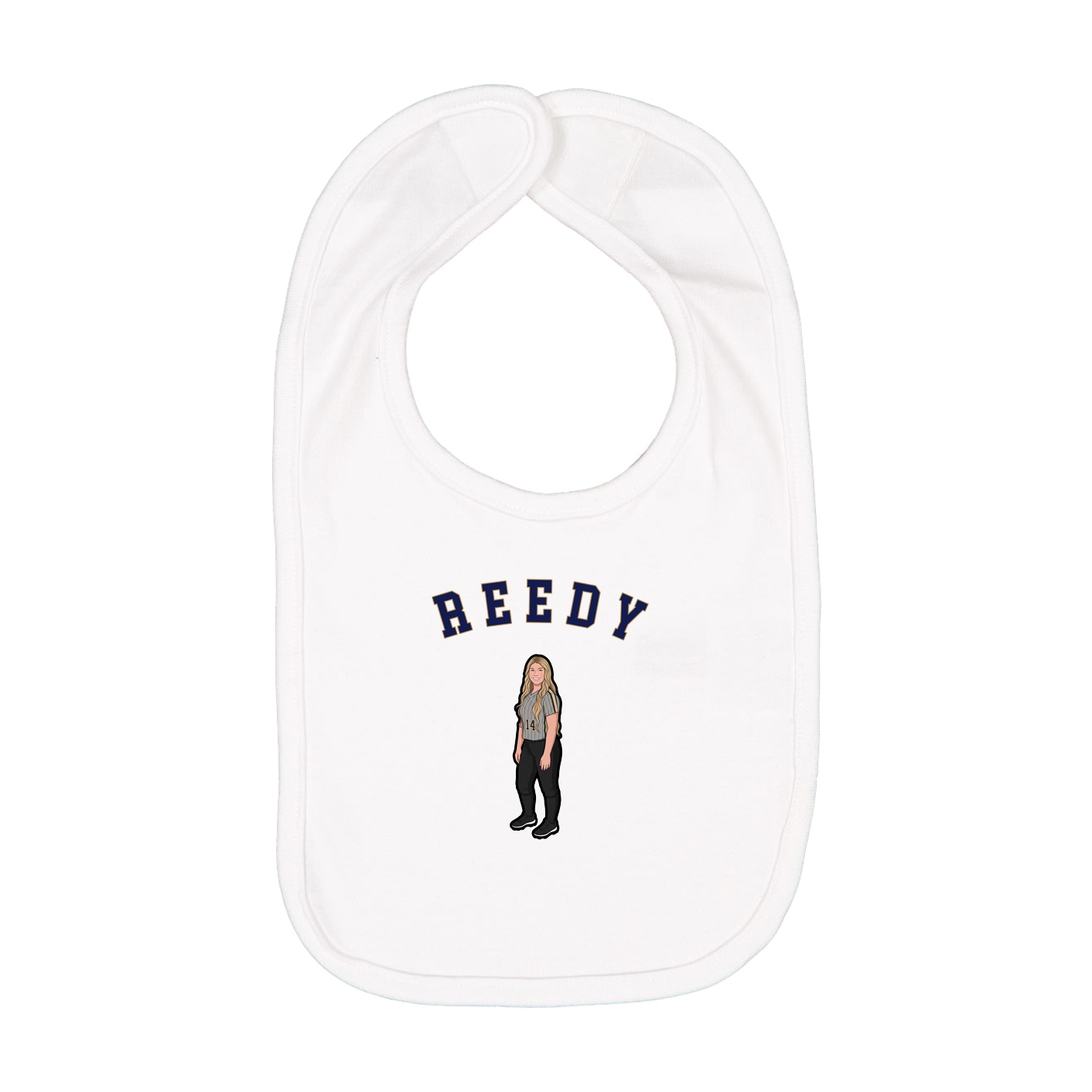 Infant Bib — Shirsey Arch in White
