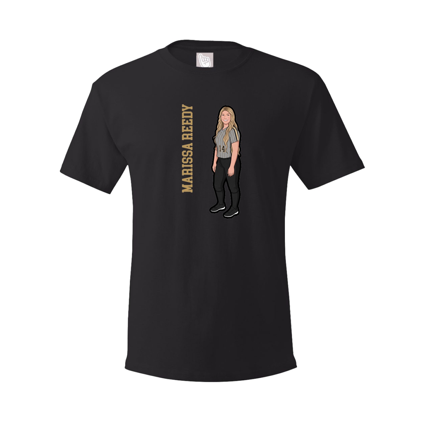 Tee — Name Vertical in Black