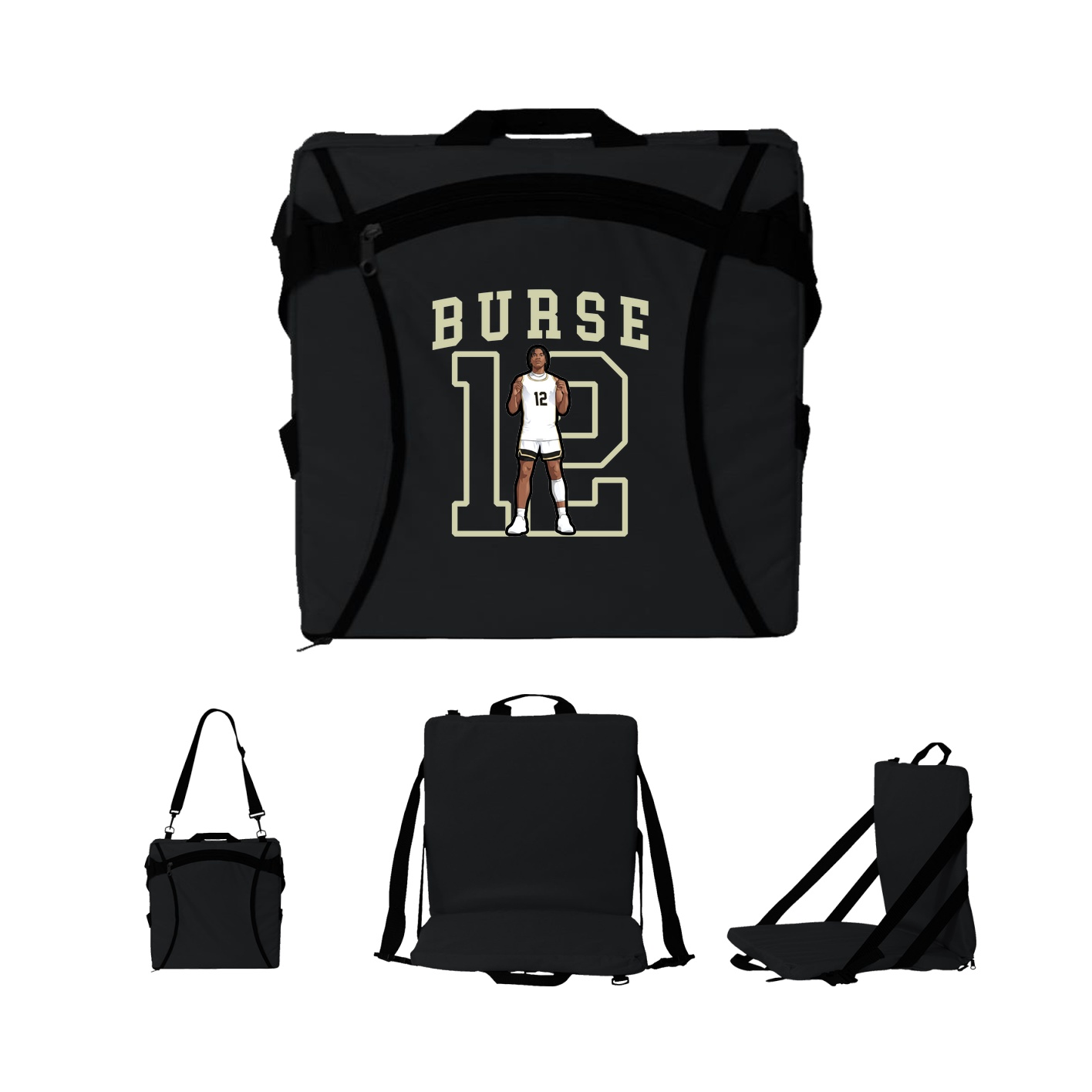 Folding Stadium Seat — Shirsey in Black