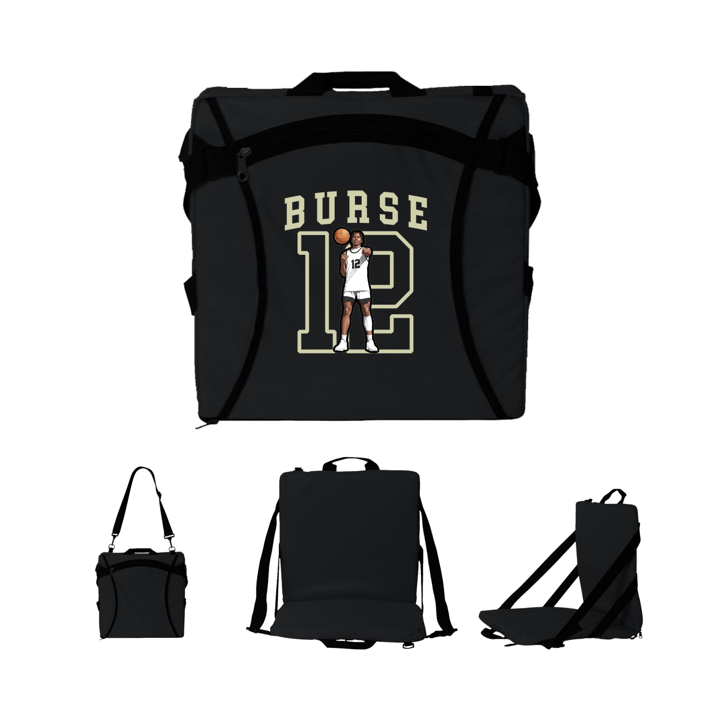 Folding Stadium Seat — Shirsey in Black