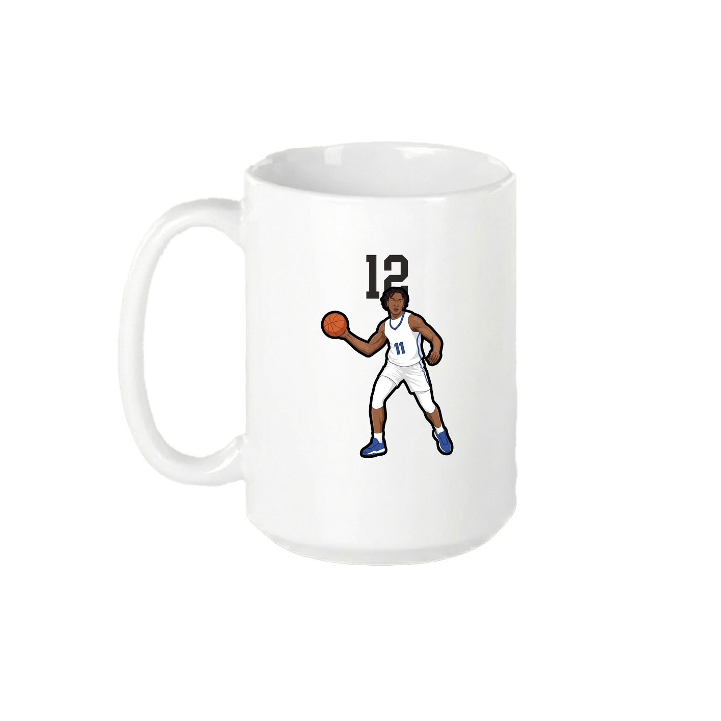 15oz Coffee Mug — Number Top in White