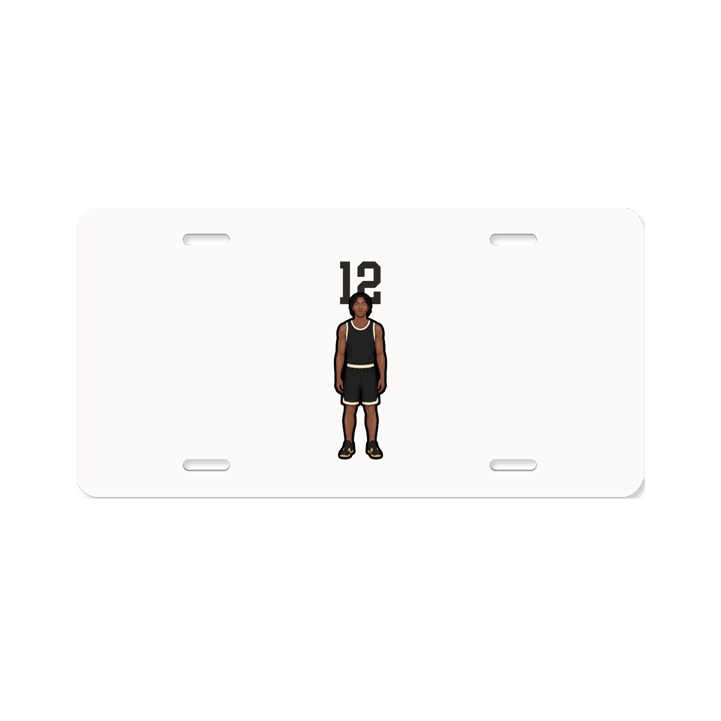 License Plate — Number Top in Classic