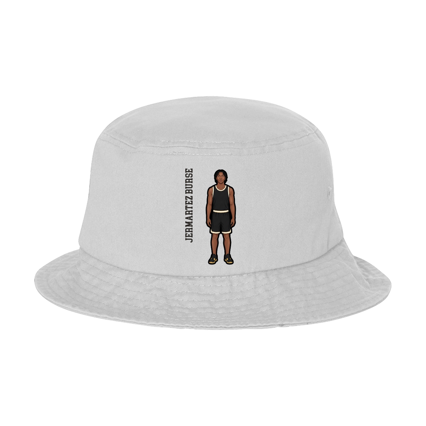 Bucket Cap — Name Vertical in White