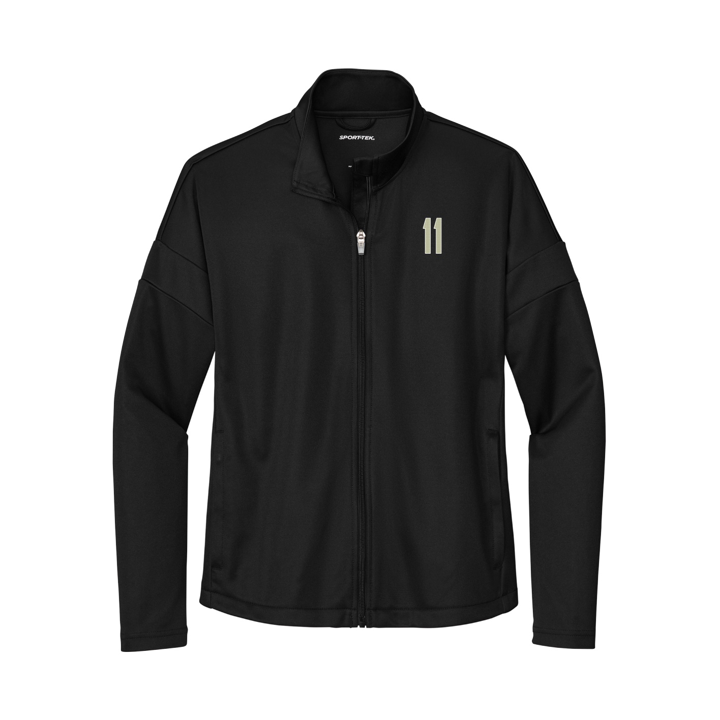 Womens Team Travel Full-Zip Jacket — Front Shirsy in Black