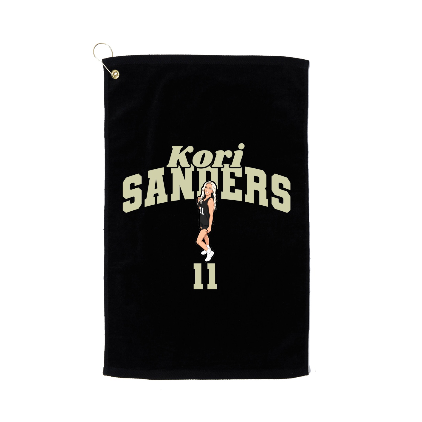 Golf Towel — Signature Arch in Black