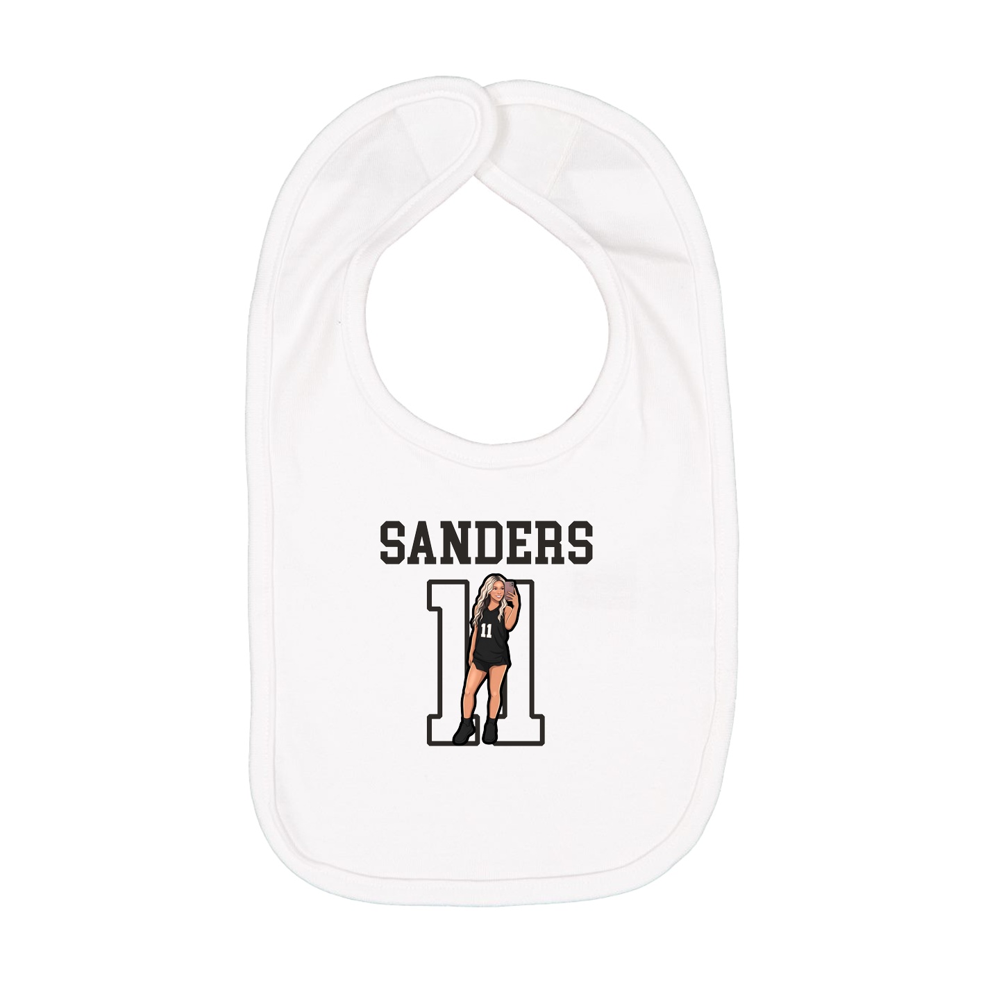Infant Bib — Shirsey in White