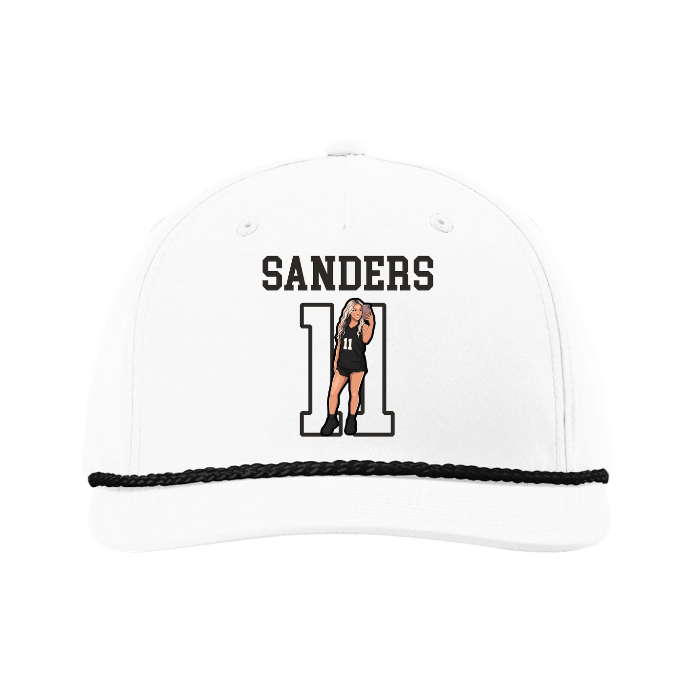Five-Panel Classic Rope Cap — Shirsey in White