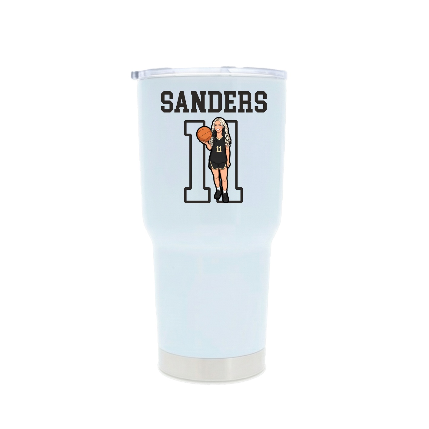 30oz Stainless Steel Tumbler — Shirsey in White
