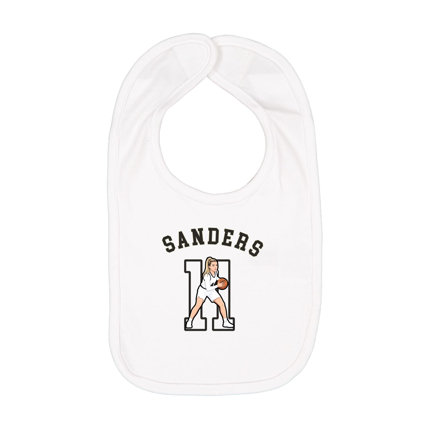 Infant Bib — Shirsey Arch in White