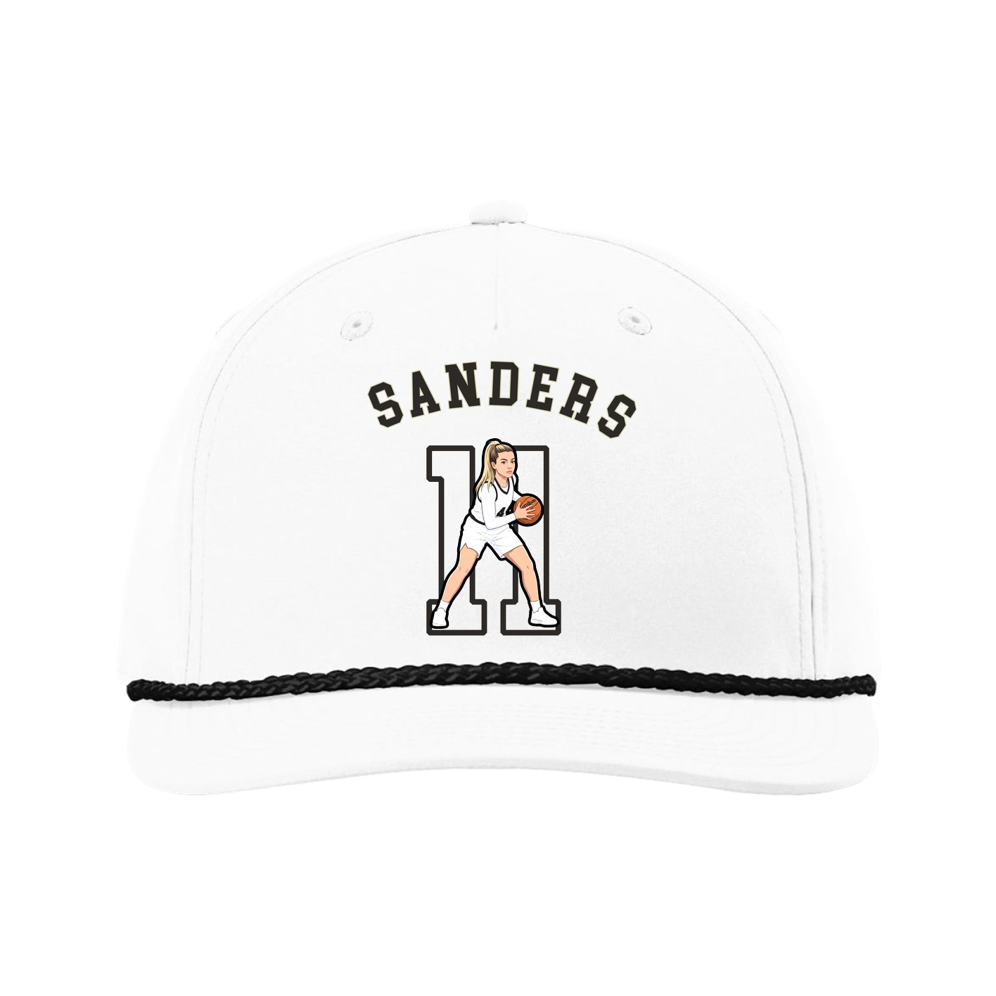 Five-Panel Classic Rope Cap — Shirsey Arch in White