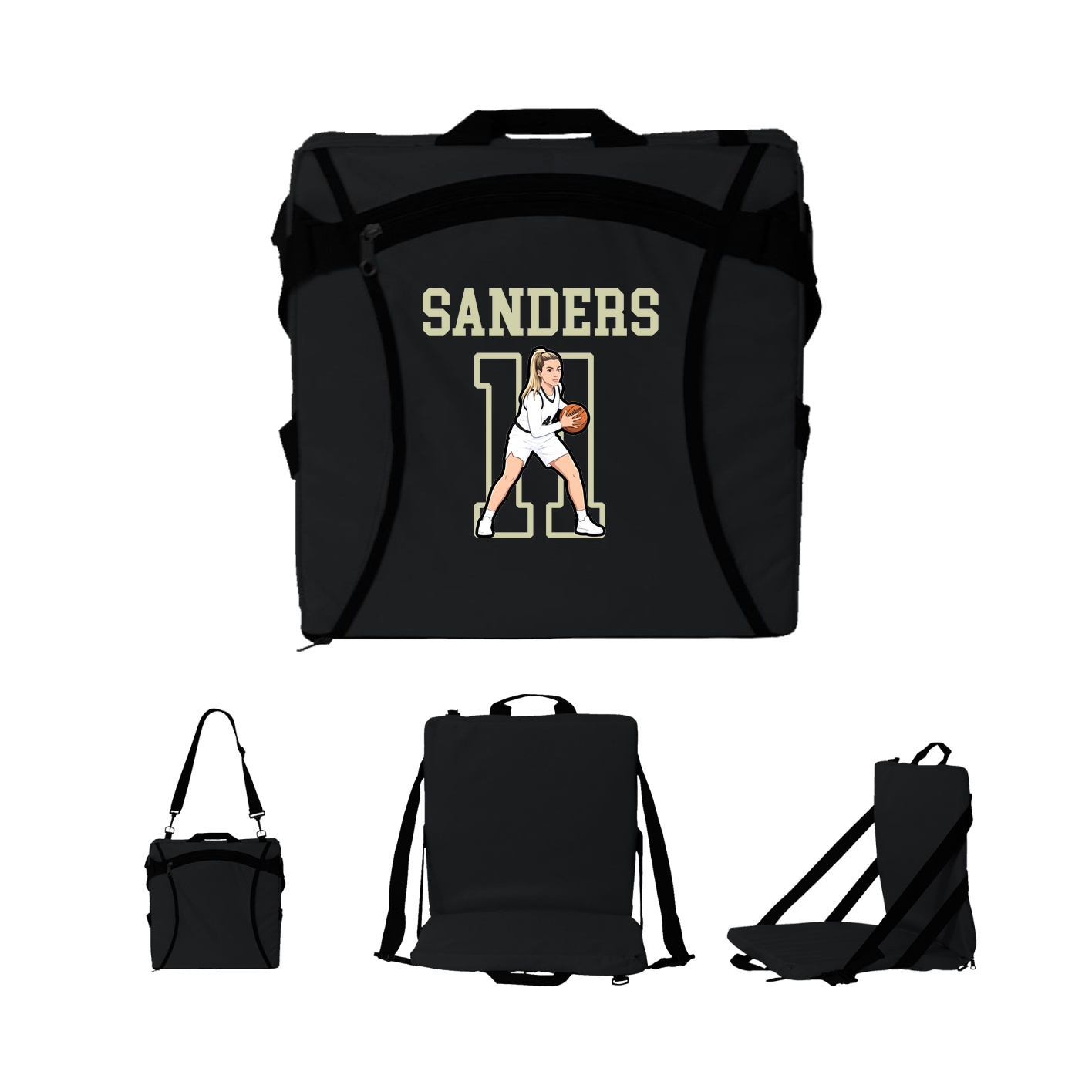 Folding Stadium Seat — Shirsey in Black
