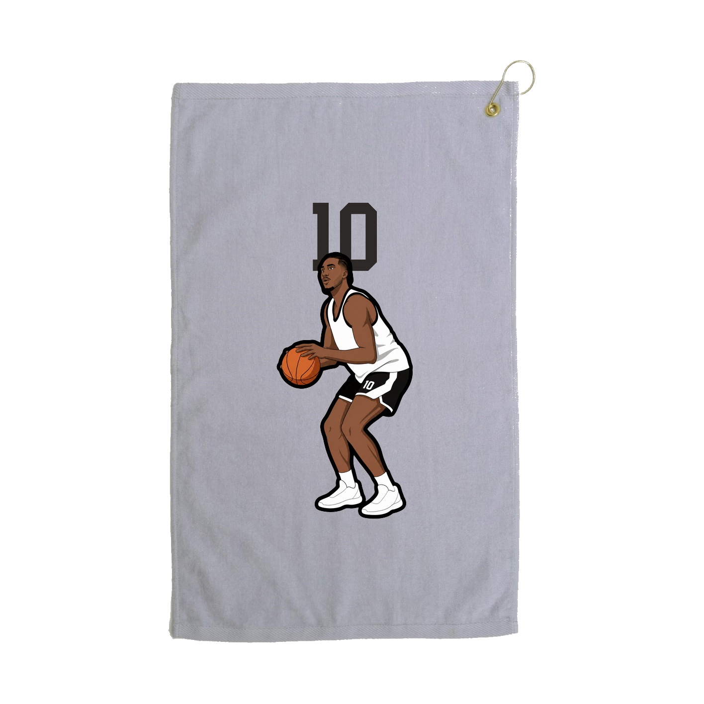 Golf Towel — Number Top in Grey