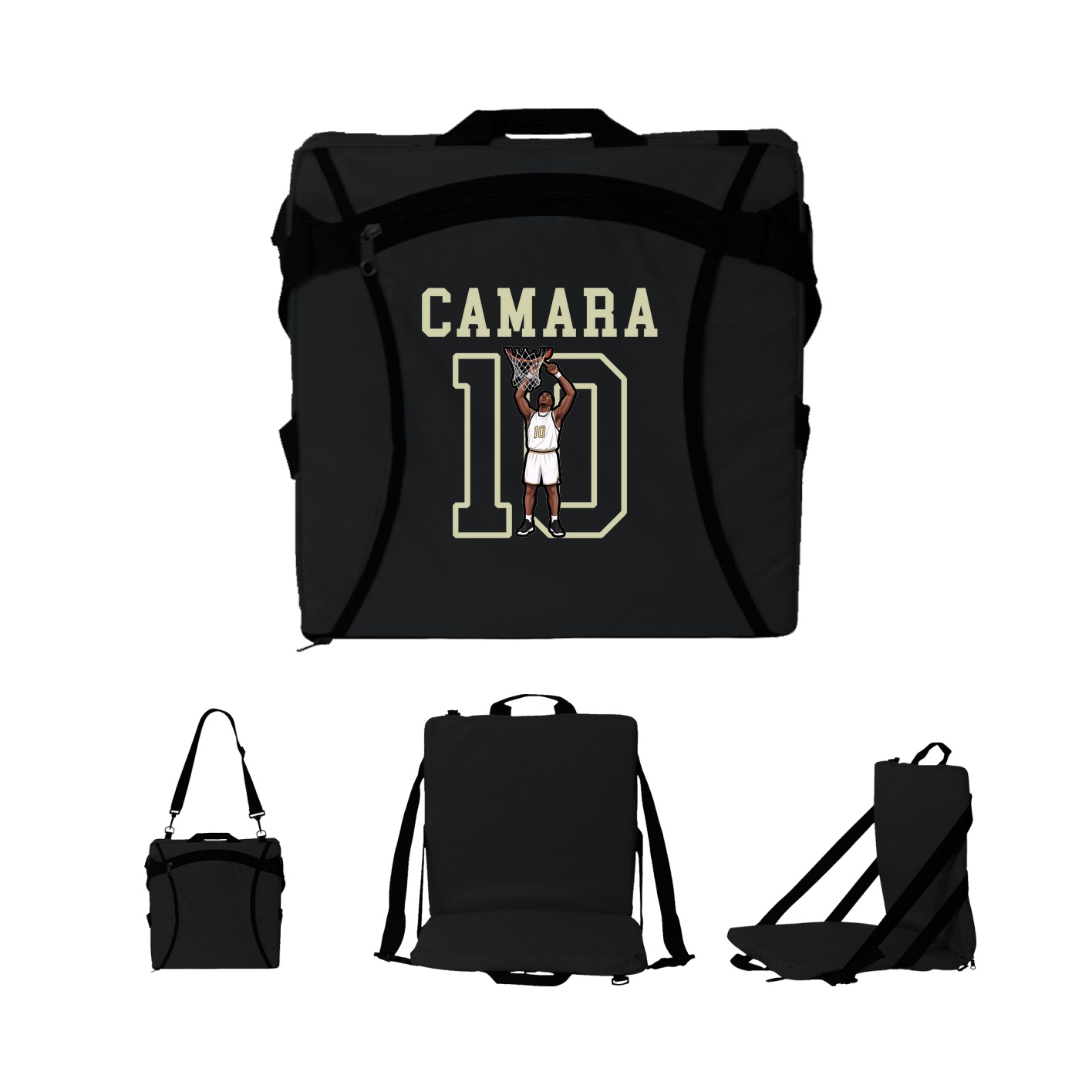 Folding Stadium Seat — Shirsey in Black