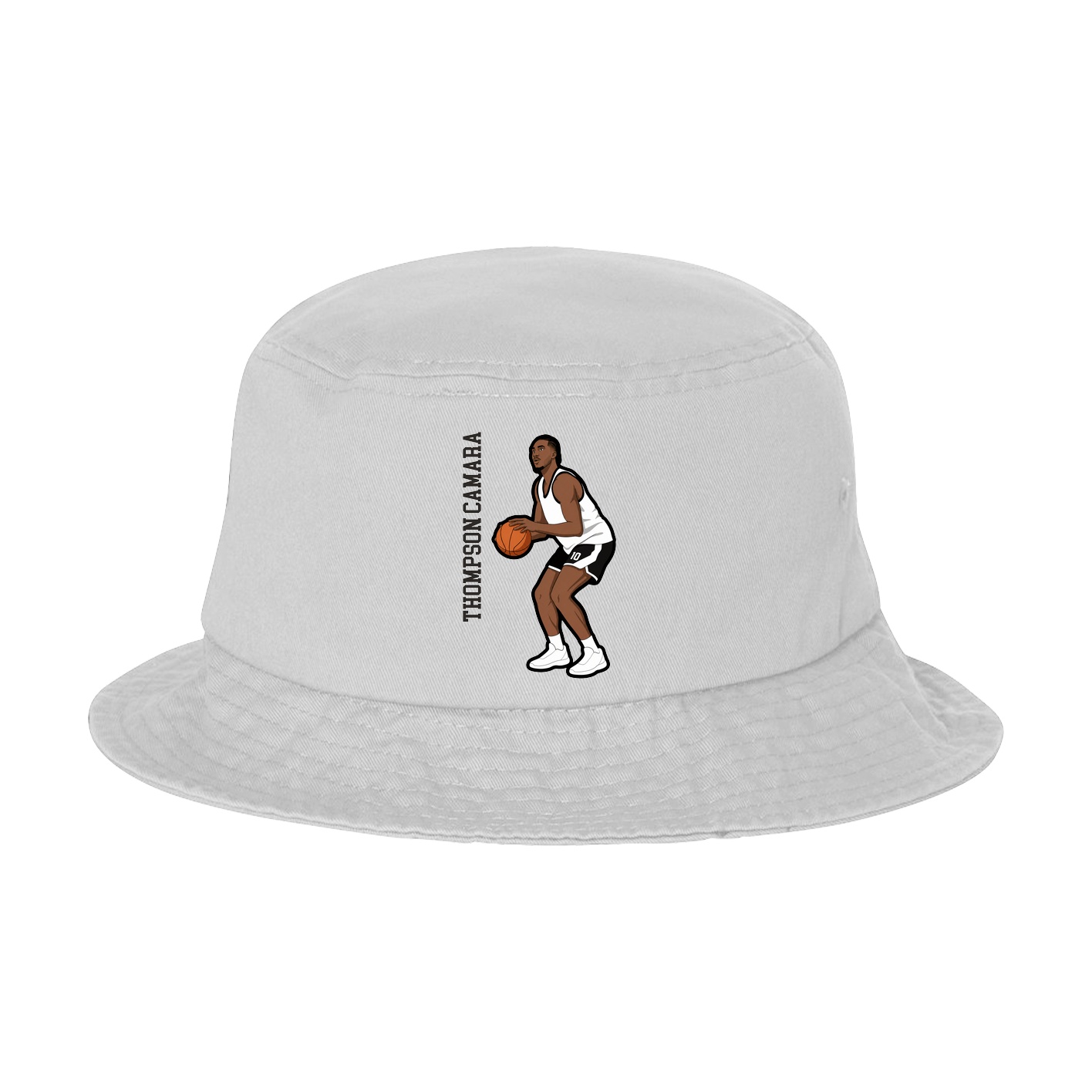 Bucket Cap — Name Vertical in White