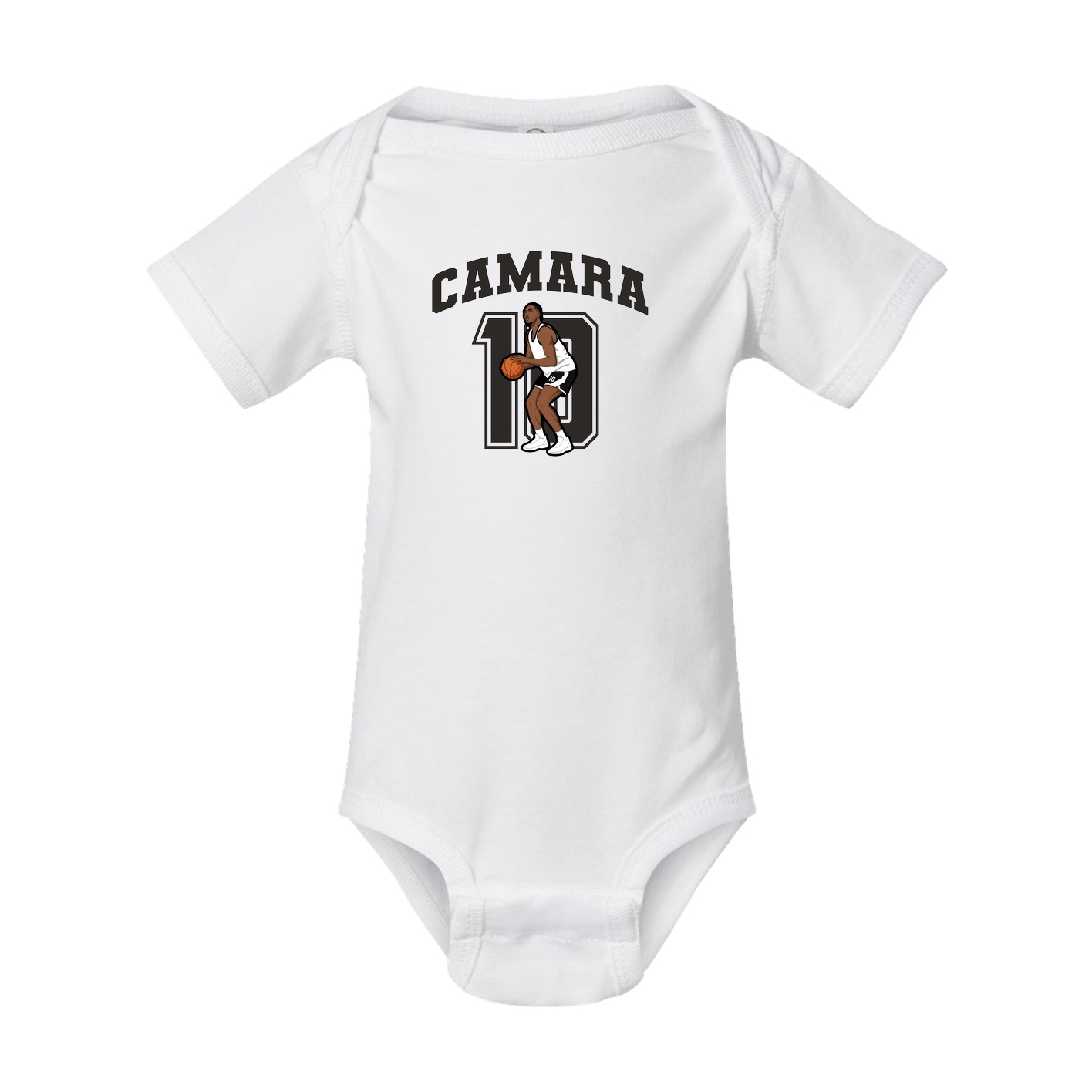 Baby Onesie — Number in White