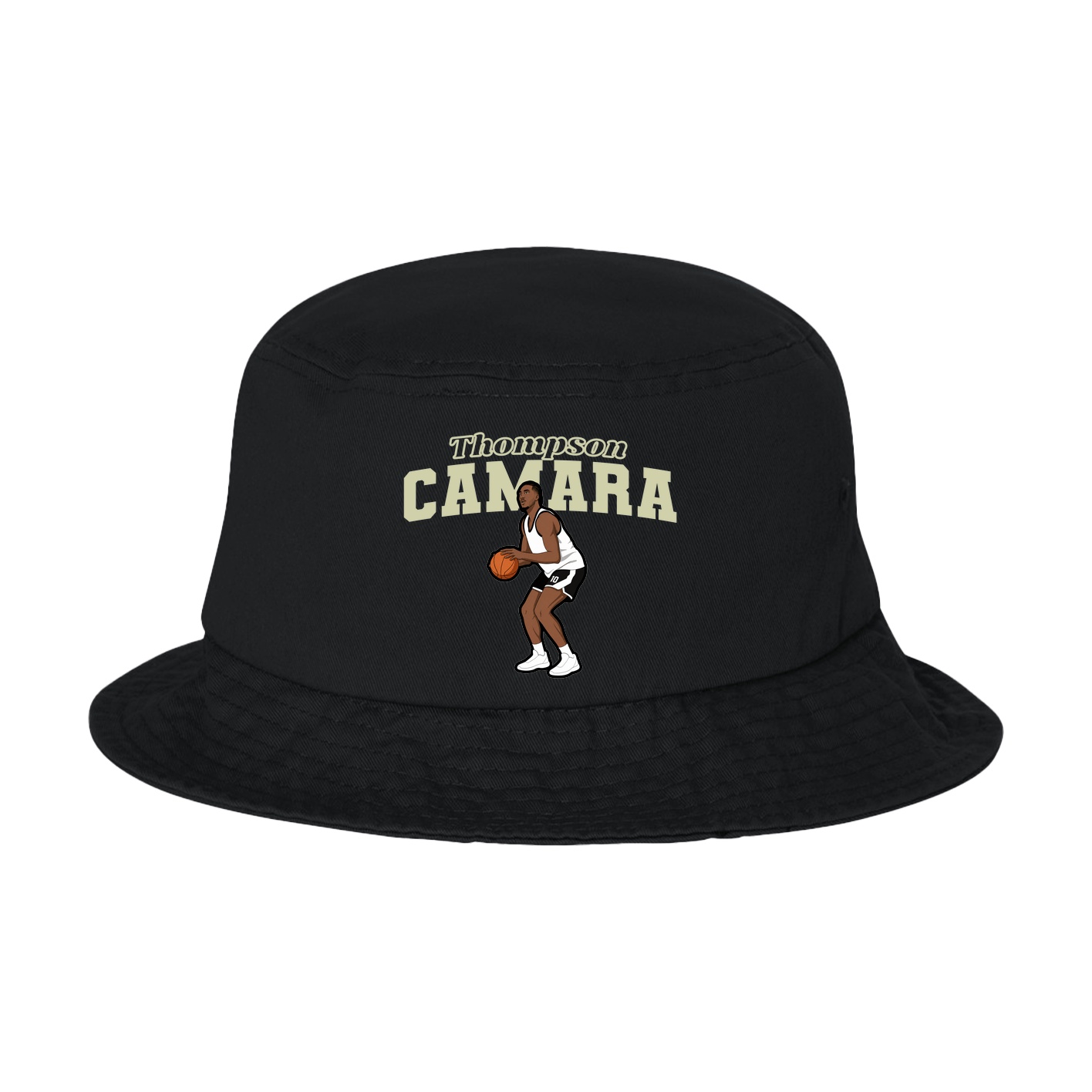 Bucket Cap — Name Arch in Black