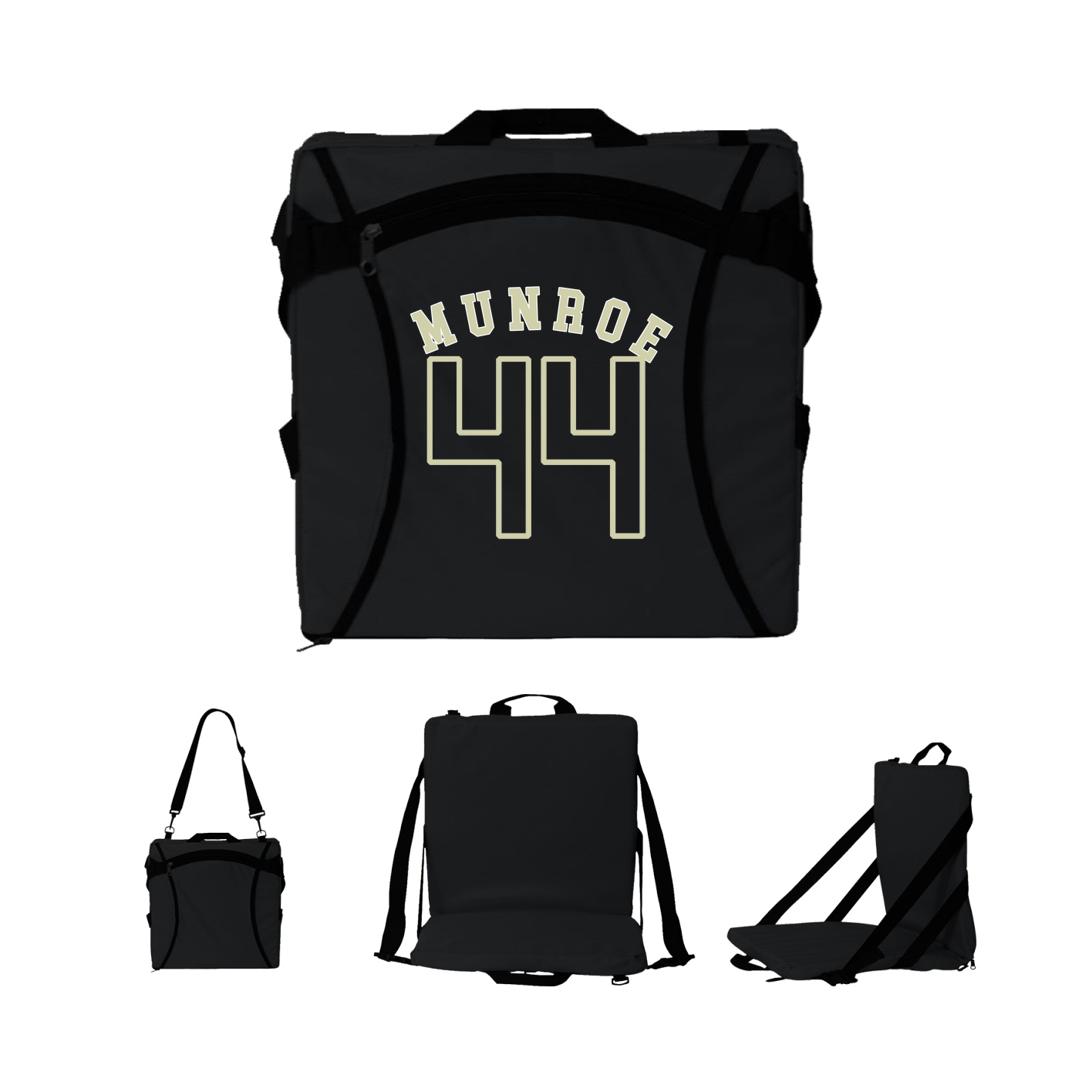 Folding Stadium Seat — Shirsey Arch in Black