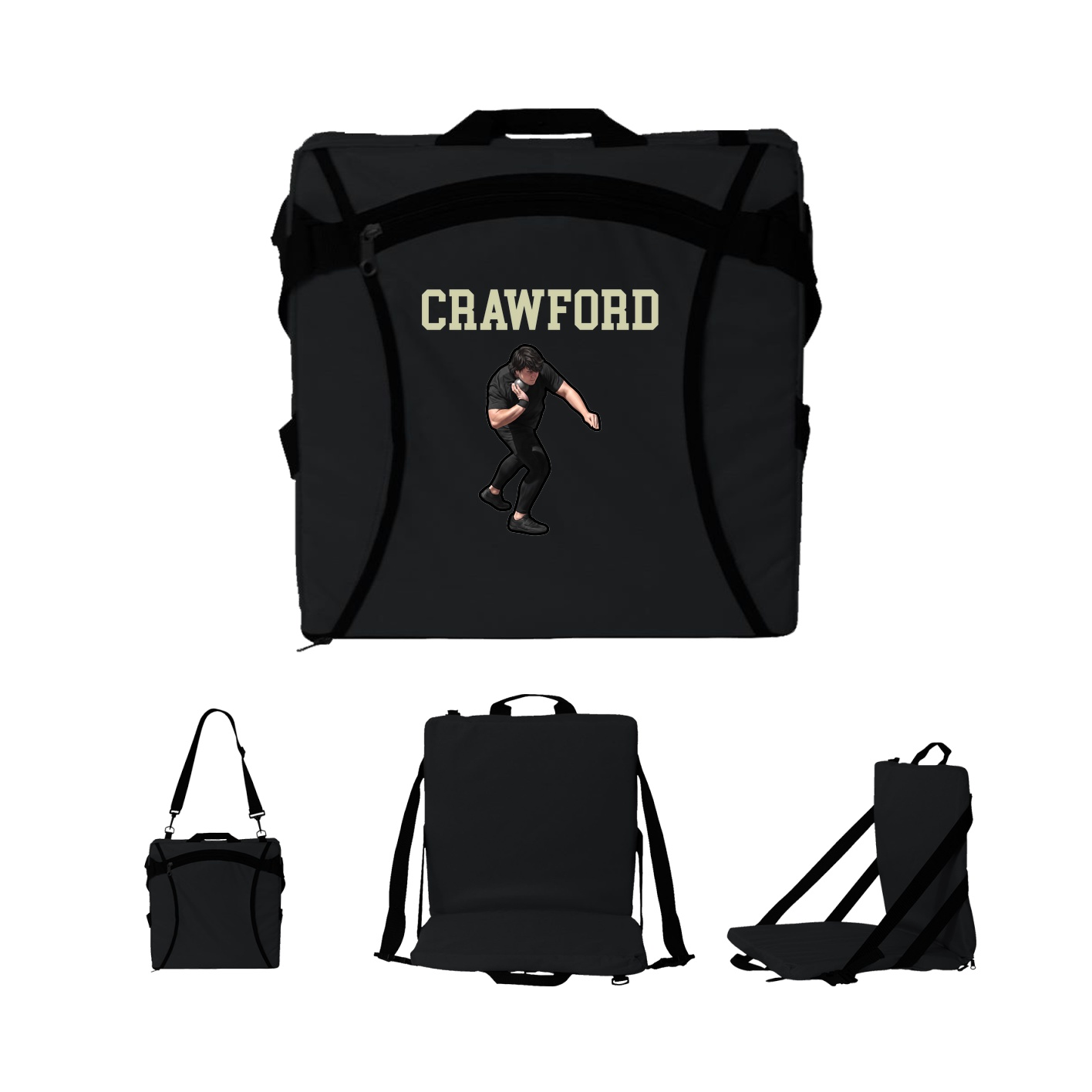 Folding Stadium Seat — Shirsey in Black