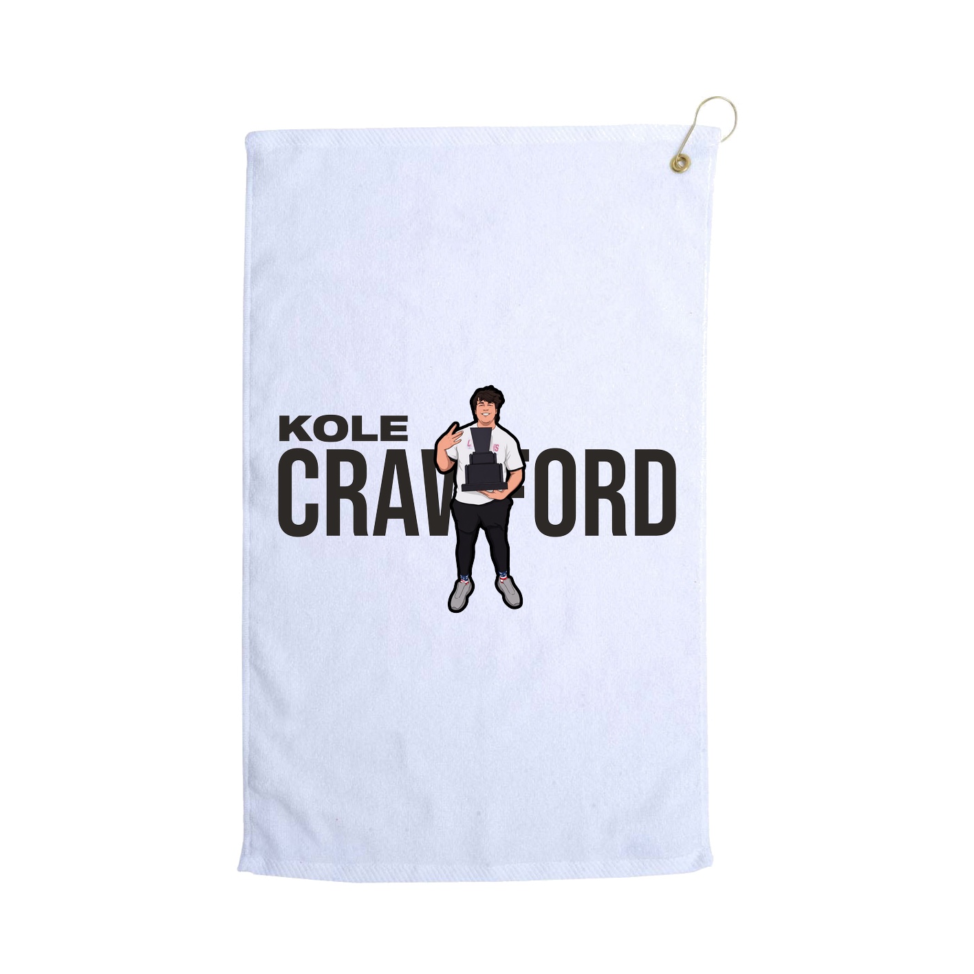 Golf Towel — Player Name in White