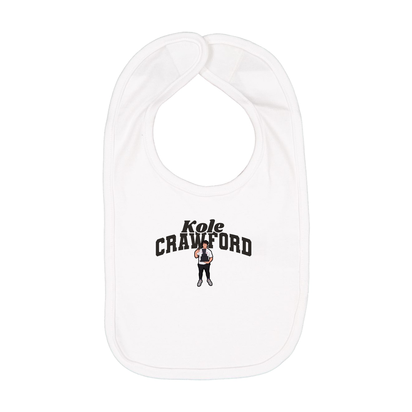 Infant Bib — Signature Arch in White