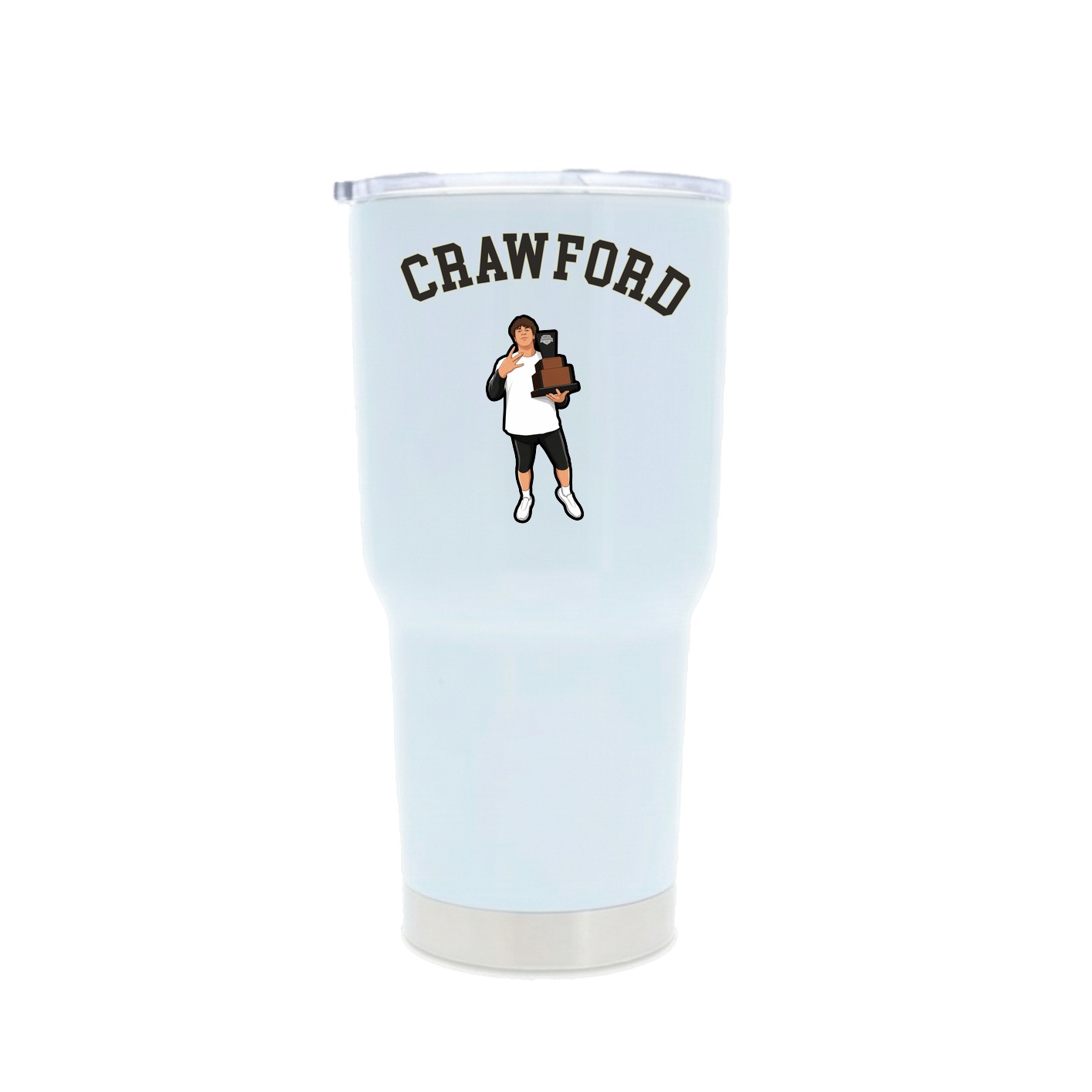 30oz Stainless Steel Tumbler — Shirsey Arch in White