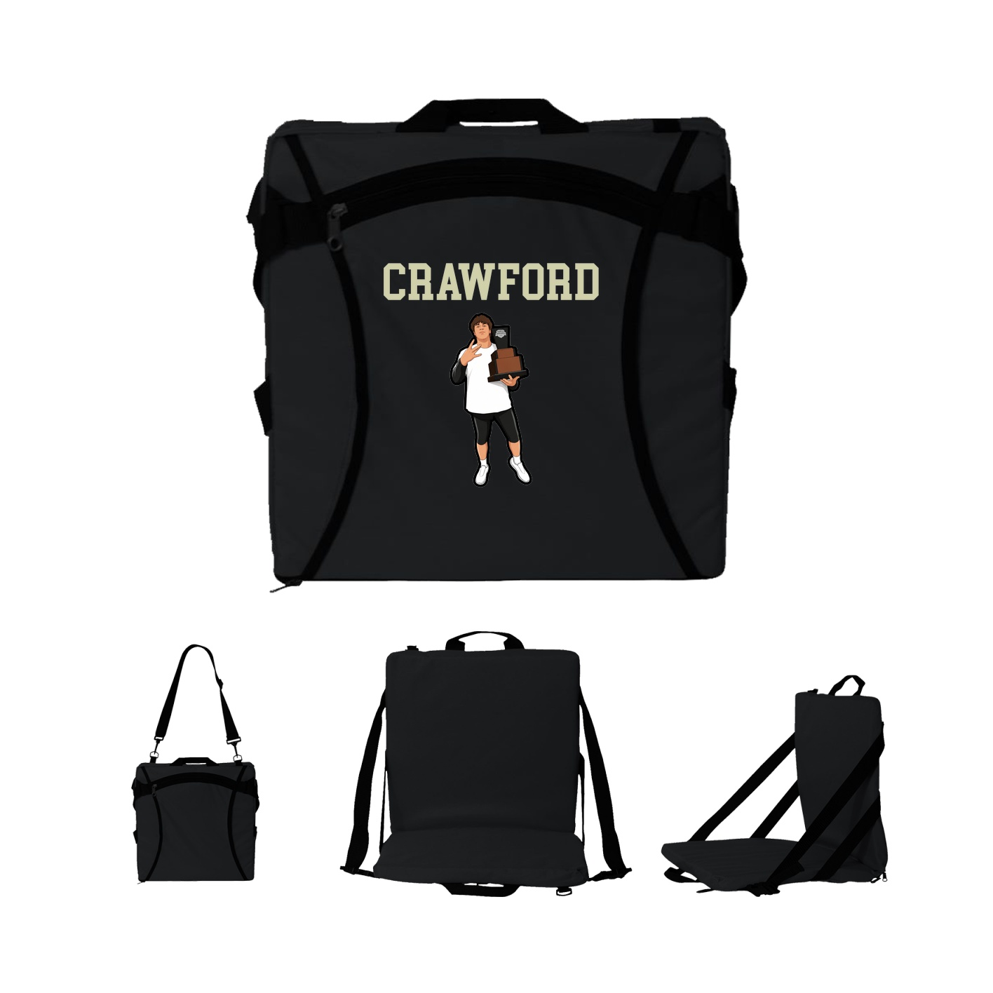 Folding Stadium Seat — Shirsey in Black