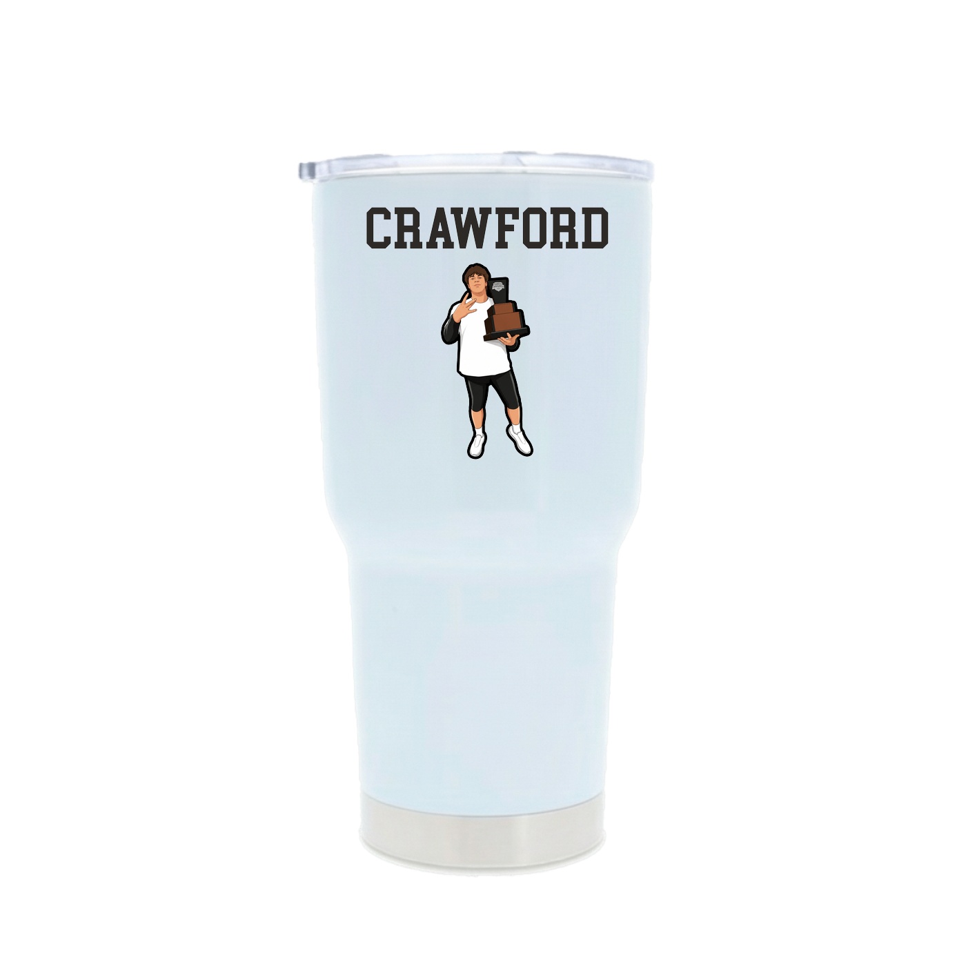 30oz Stainless Steel Tumbler — Shirsey in White