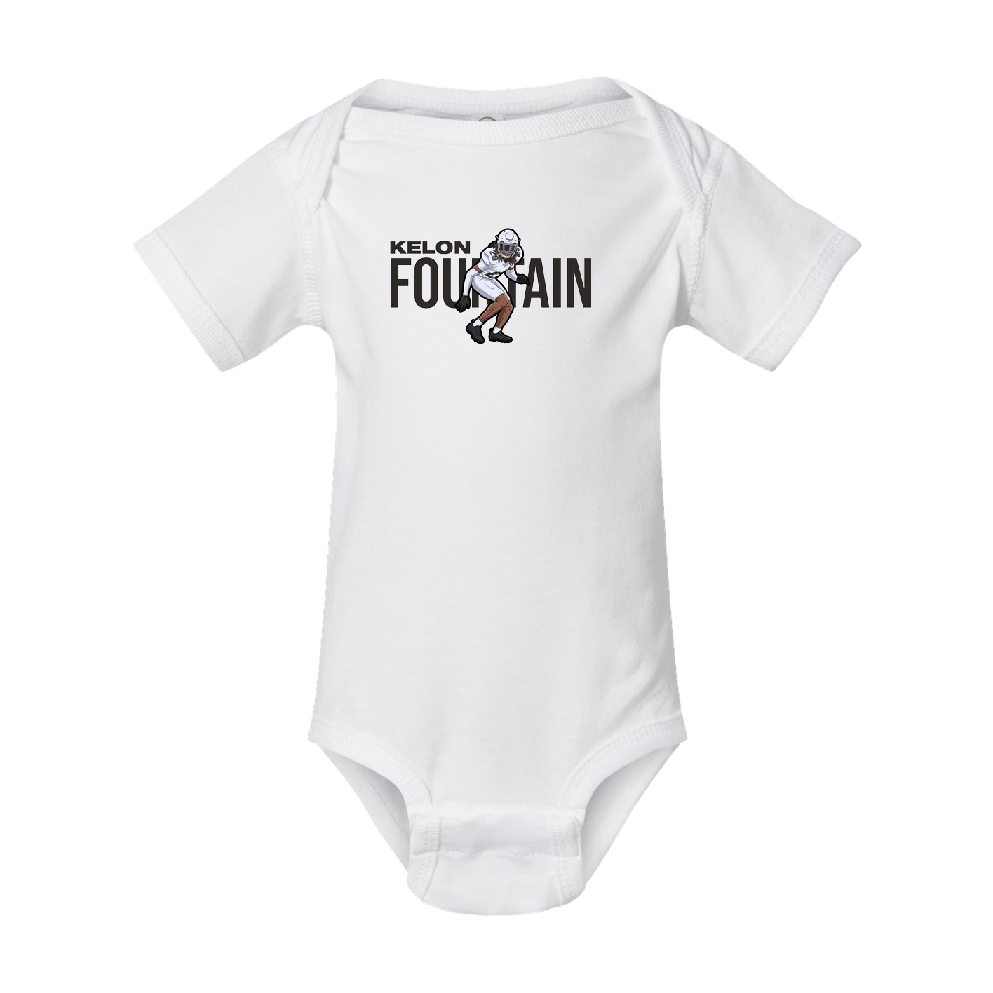 Baby Onesie — Player Name in White