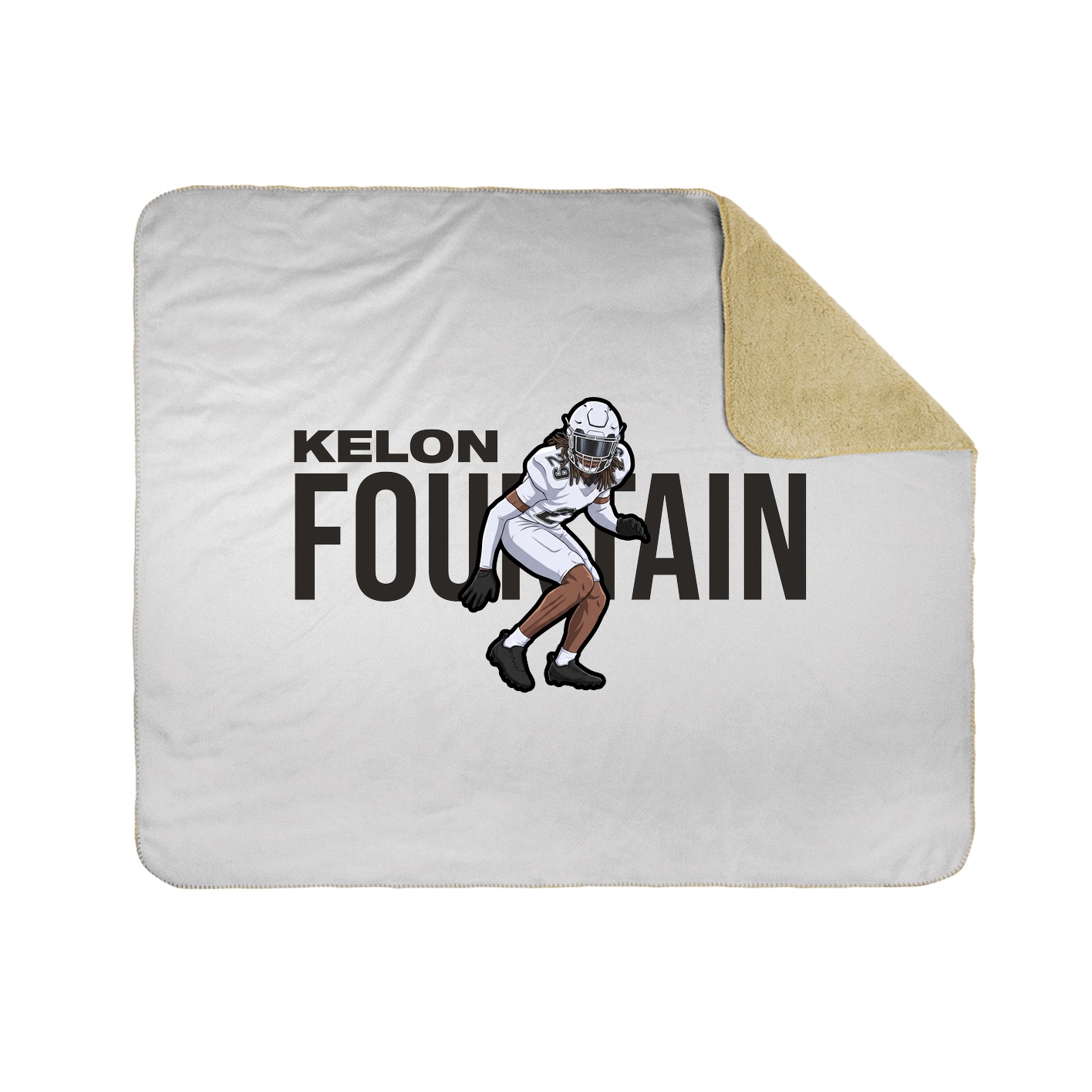 Throw Blanket — Player Name in White