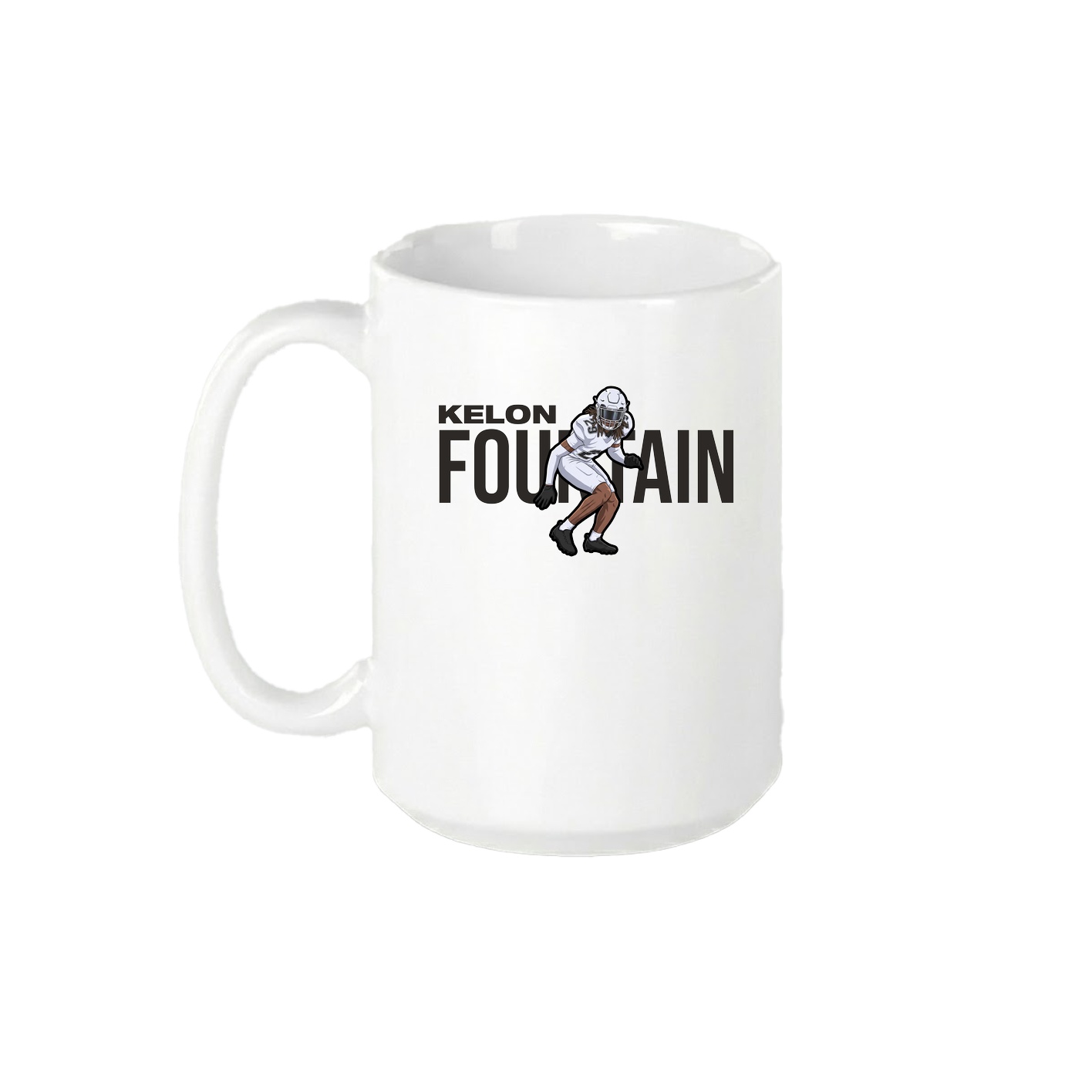 15oz Coffee Mug — Player Name in White