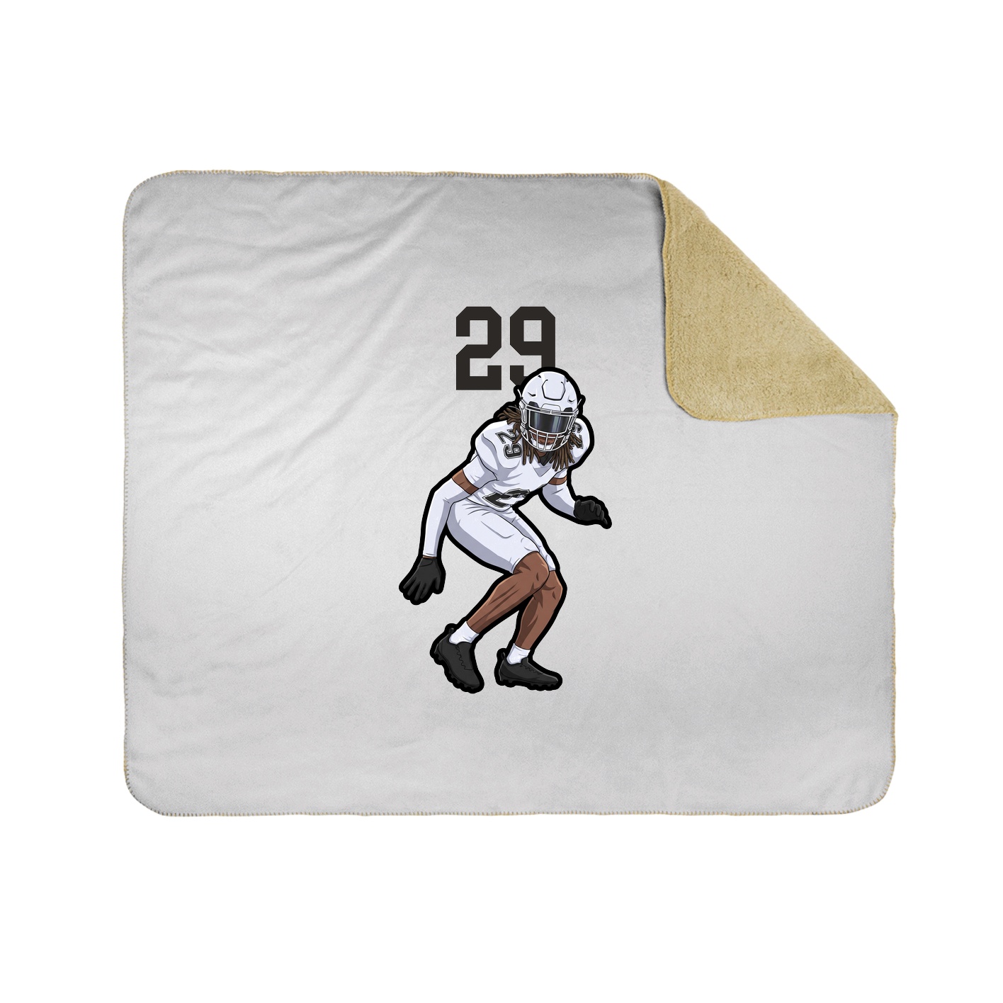 Throw Blanket — Number Top in White