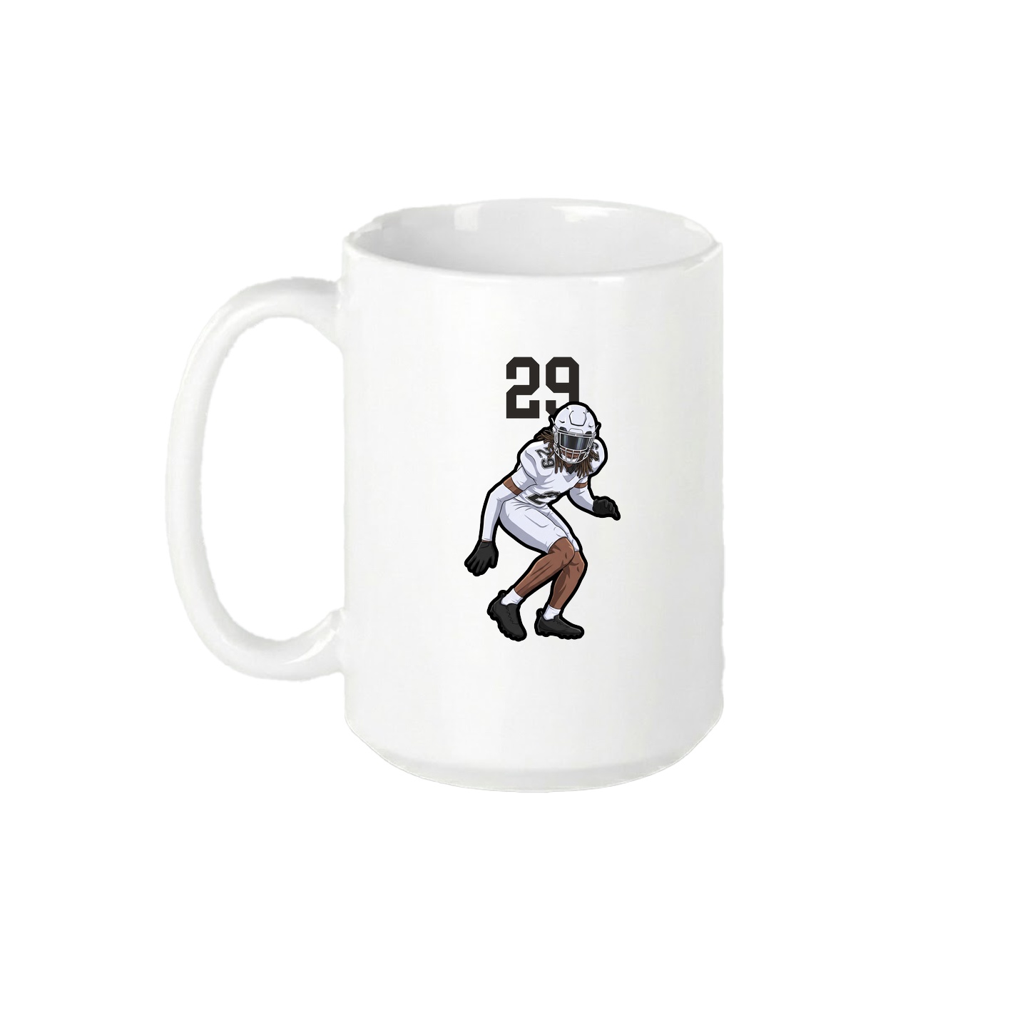 15oz Coffee Mug — Number Top in White