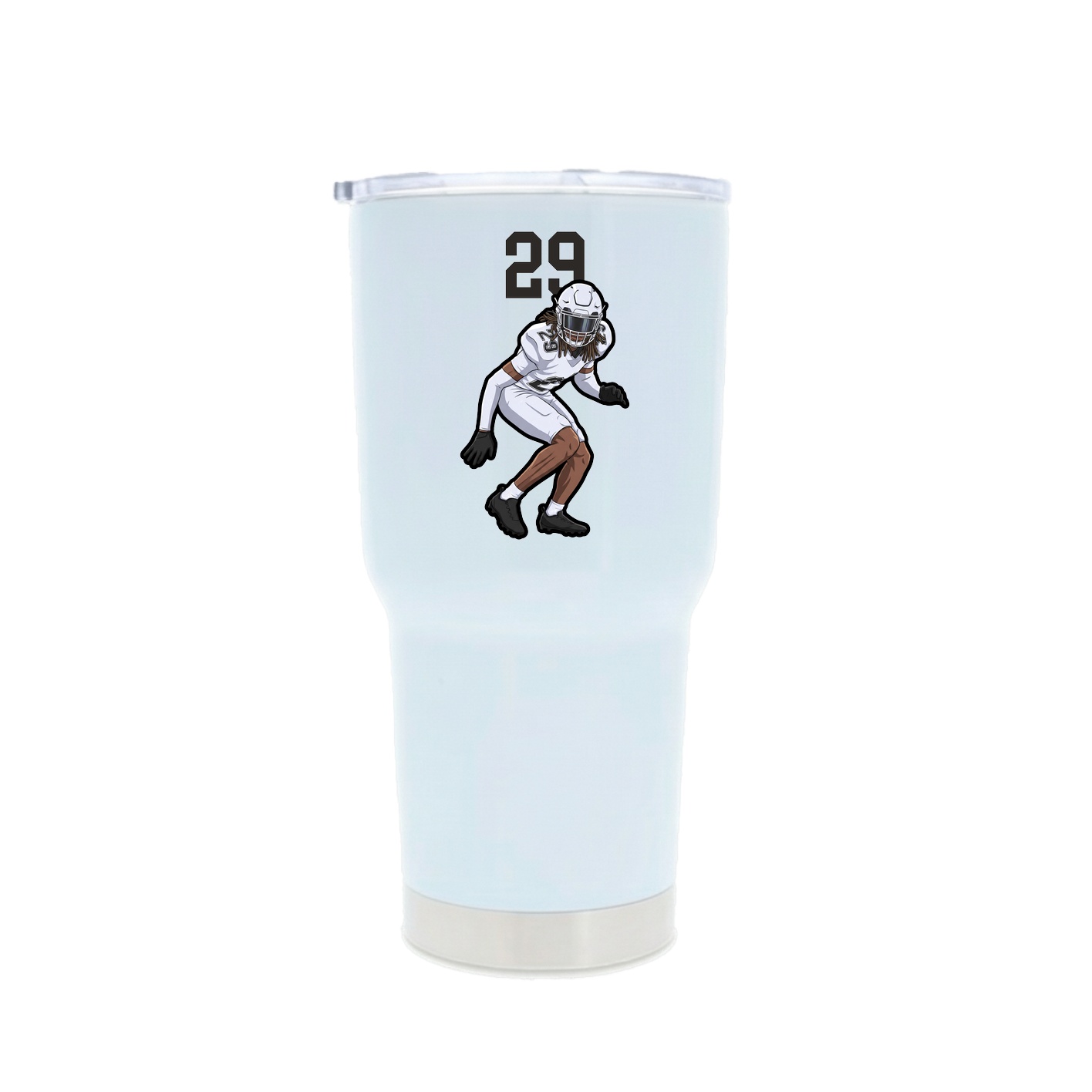 30oz Stainless Steel Tumbler — Number Top in White