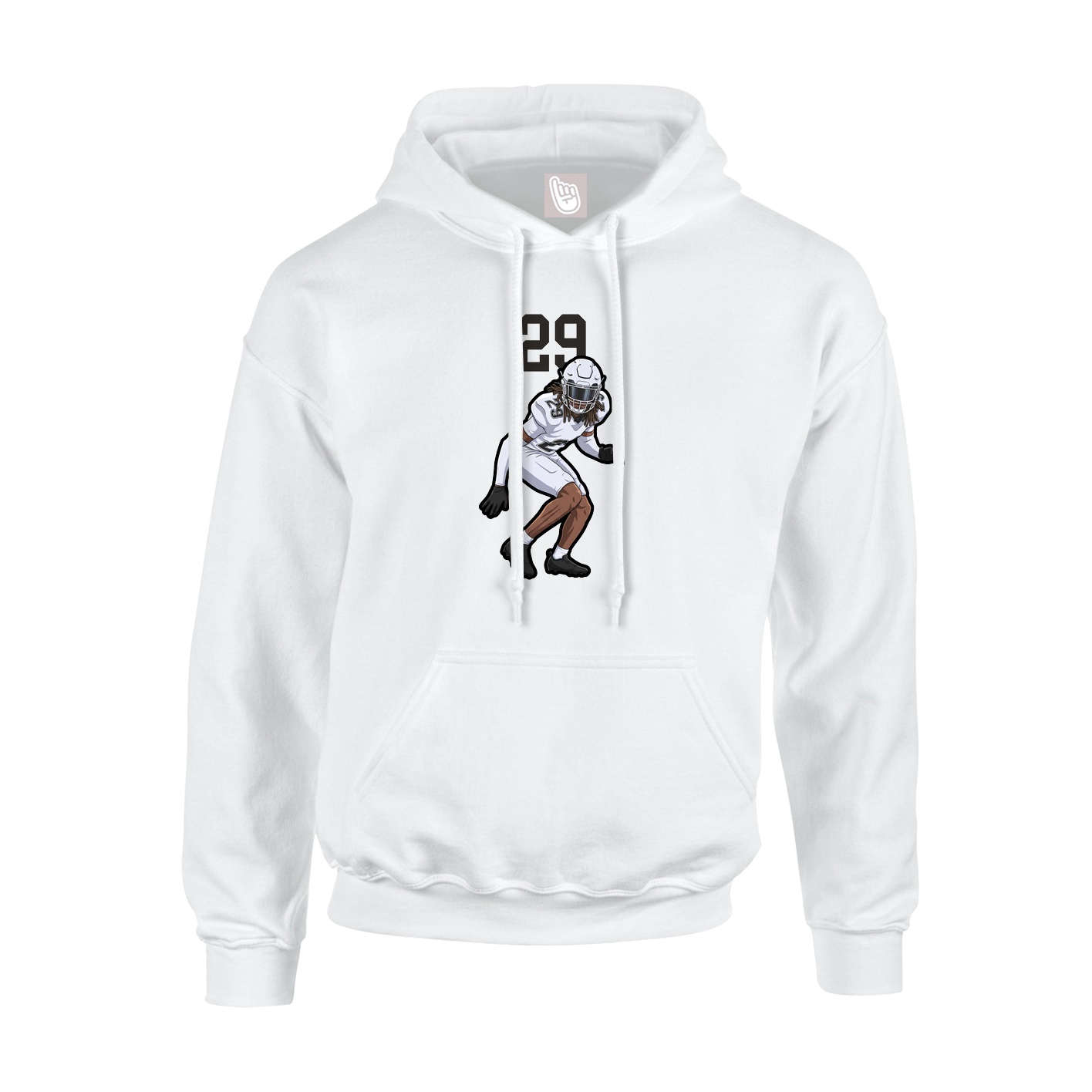 Hoodie — Number Top in White