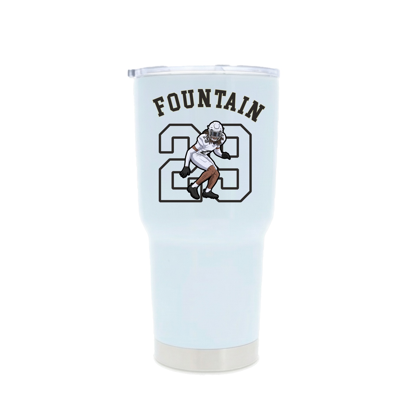 30oz Stainless Steel Tumbler — Shirsey Arch in White