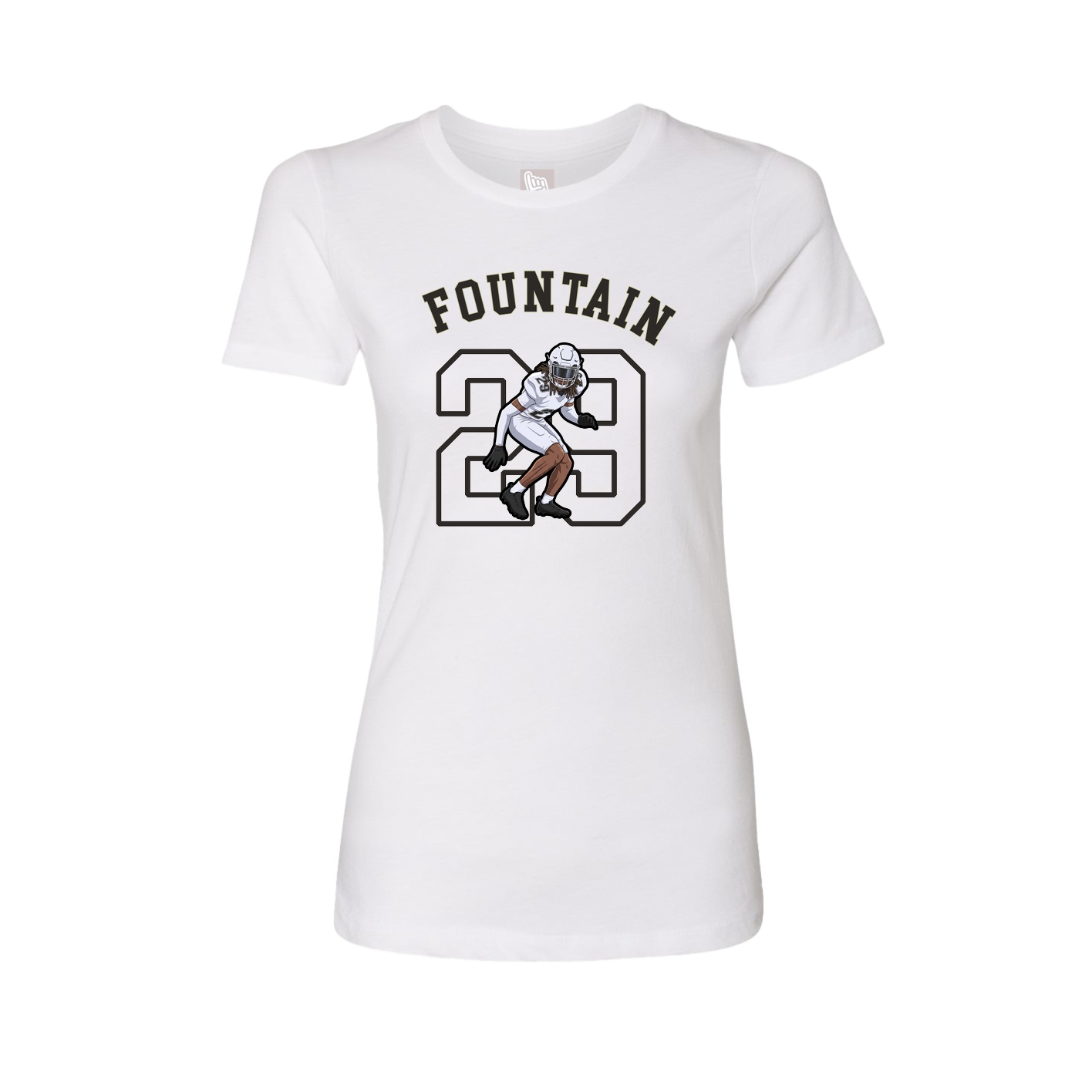 Fitted Women's Tee — Shirsey Arch in White