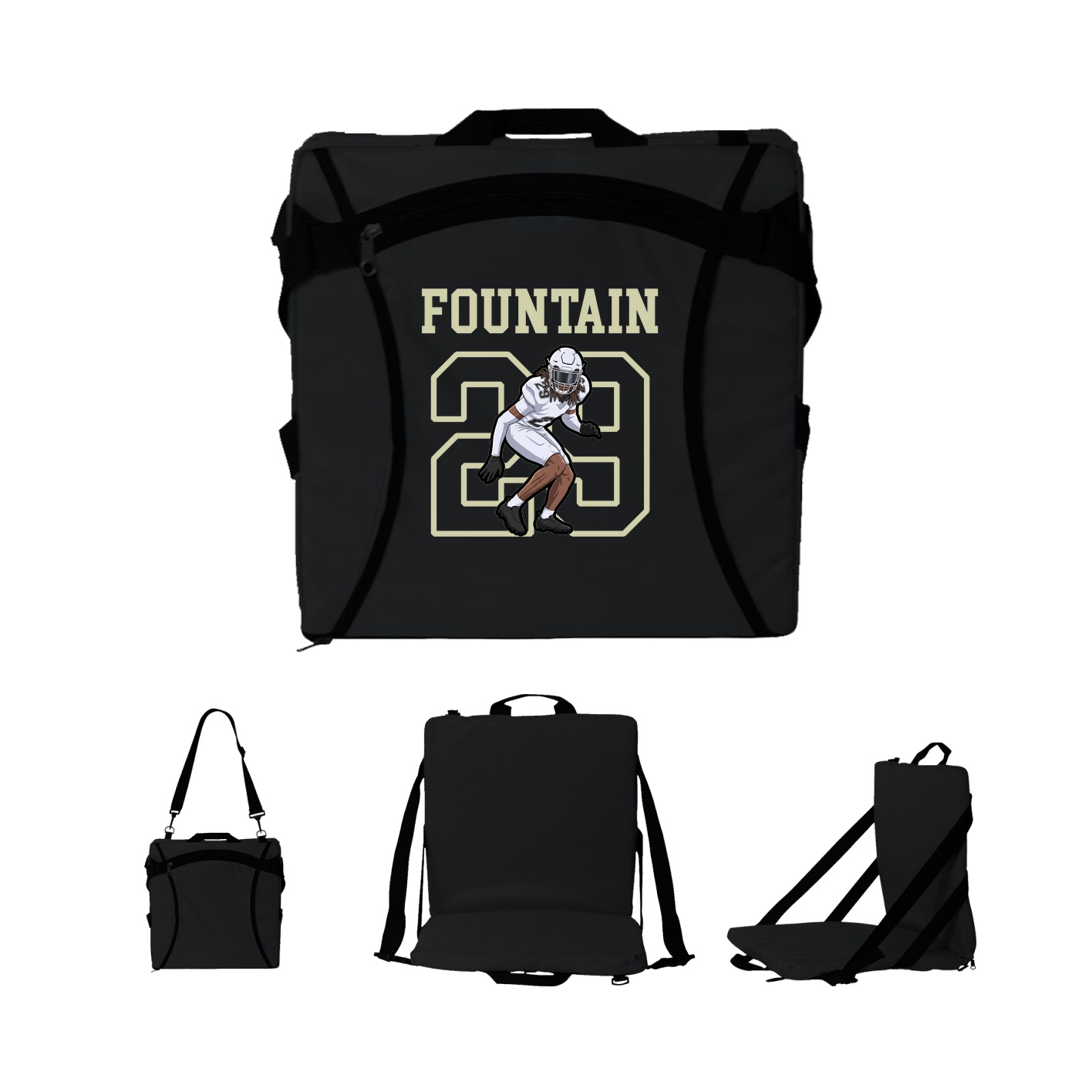 Folding Stadium Seat — Shirsey in Black