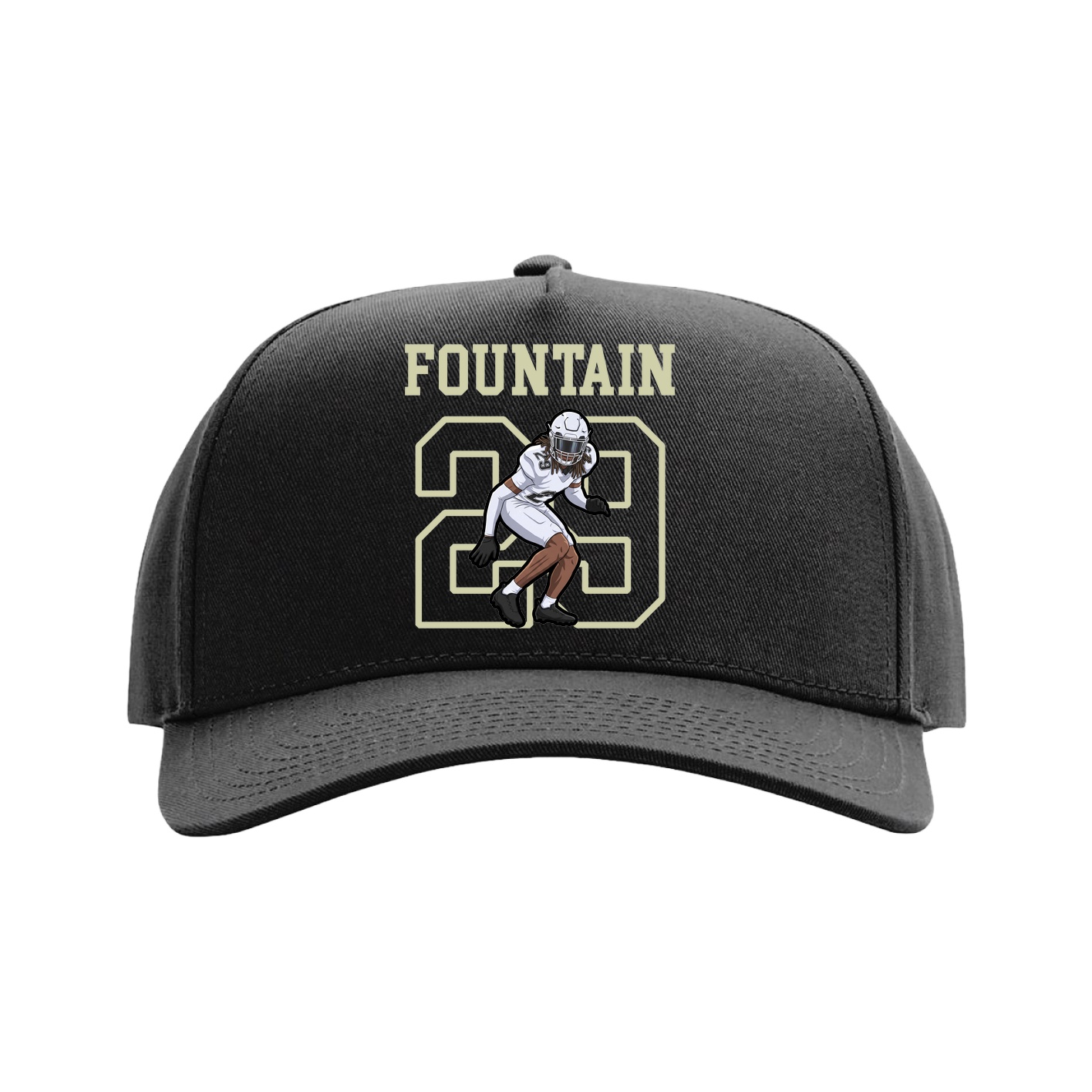 Full Fabric Five-Panel Champ Cap — Shirsey in Black