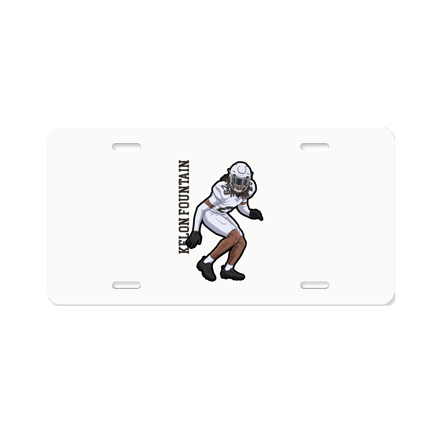 License Plate — Name Vertical in Classic