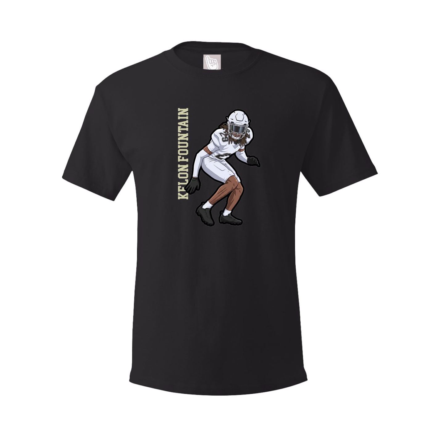 Youth Tee — Name Vertical in Black