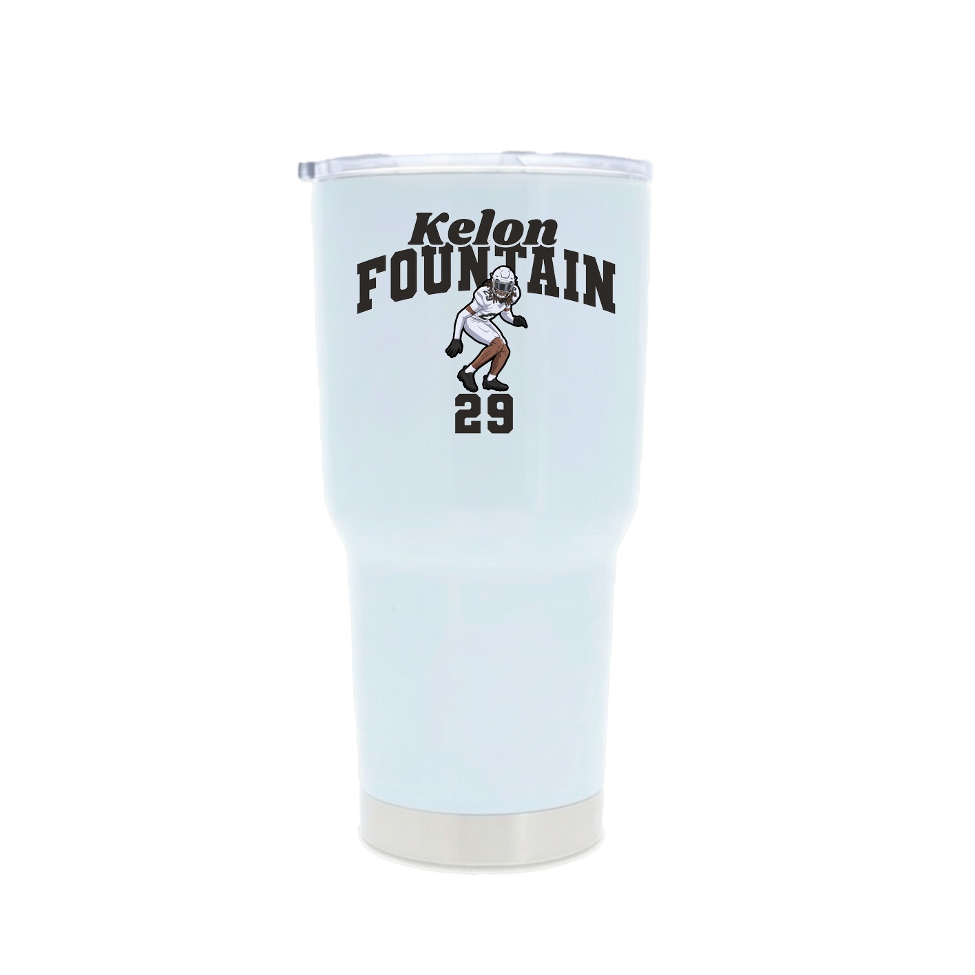 30oz Stainless Steel Tumbler — Signature Arch in White