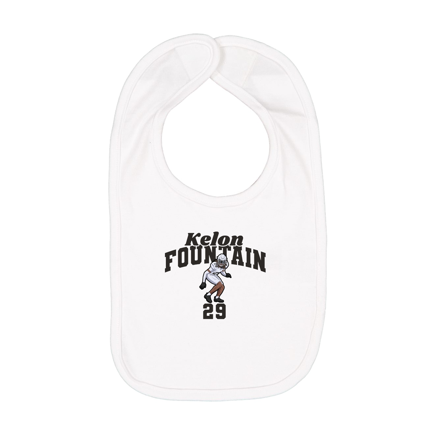Infant Bib — Signature Arch in White