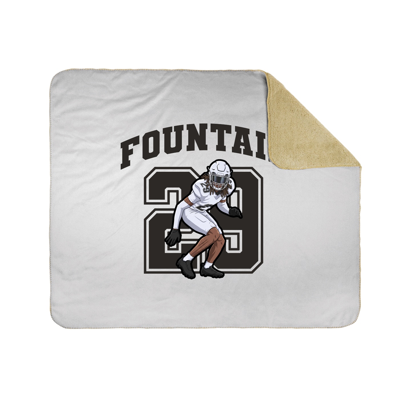Throw Blanket — Number in White
