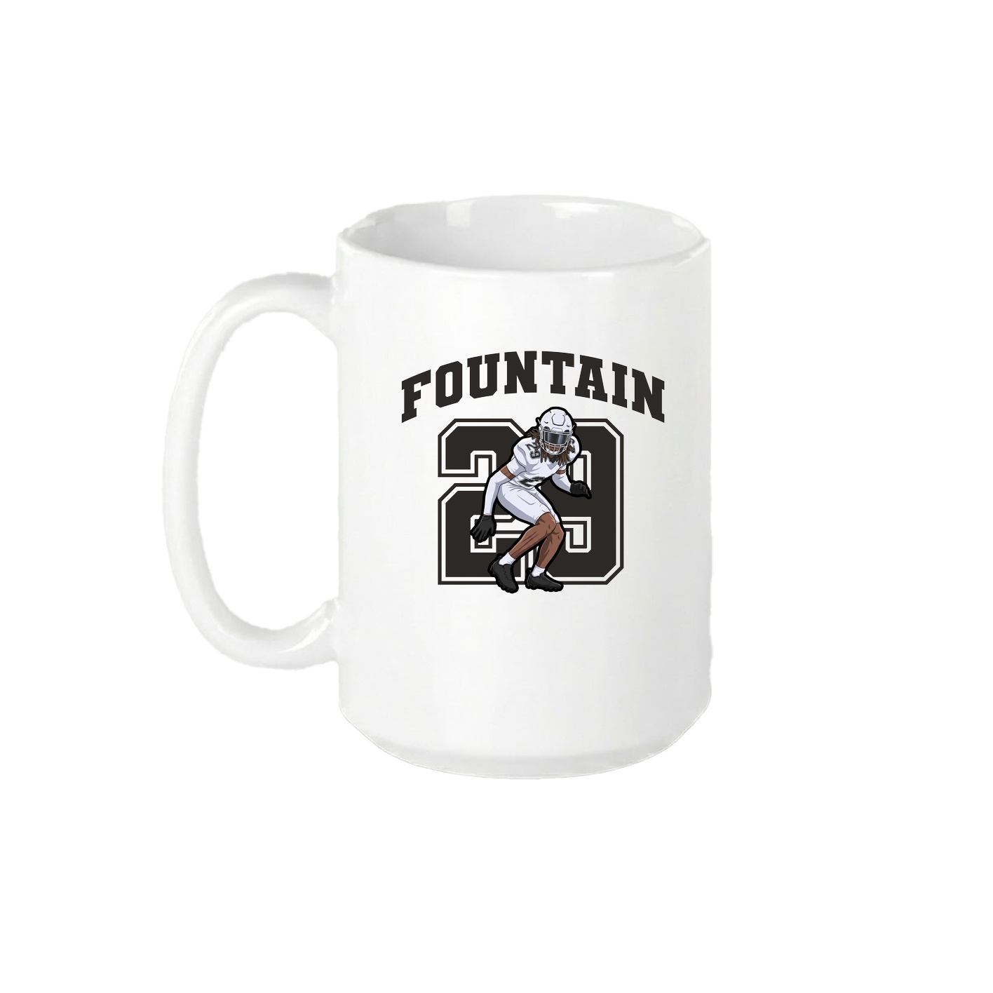 15oz Coffee Mug — Number in White
