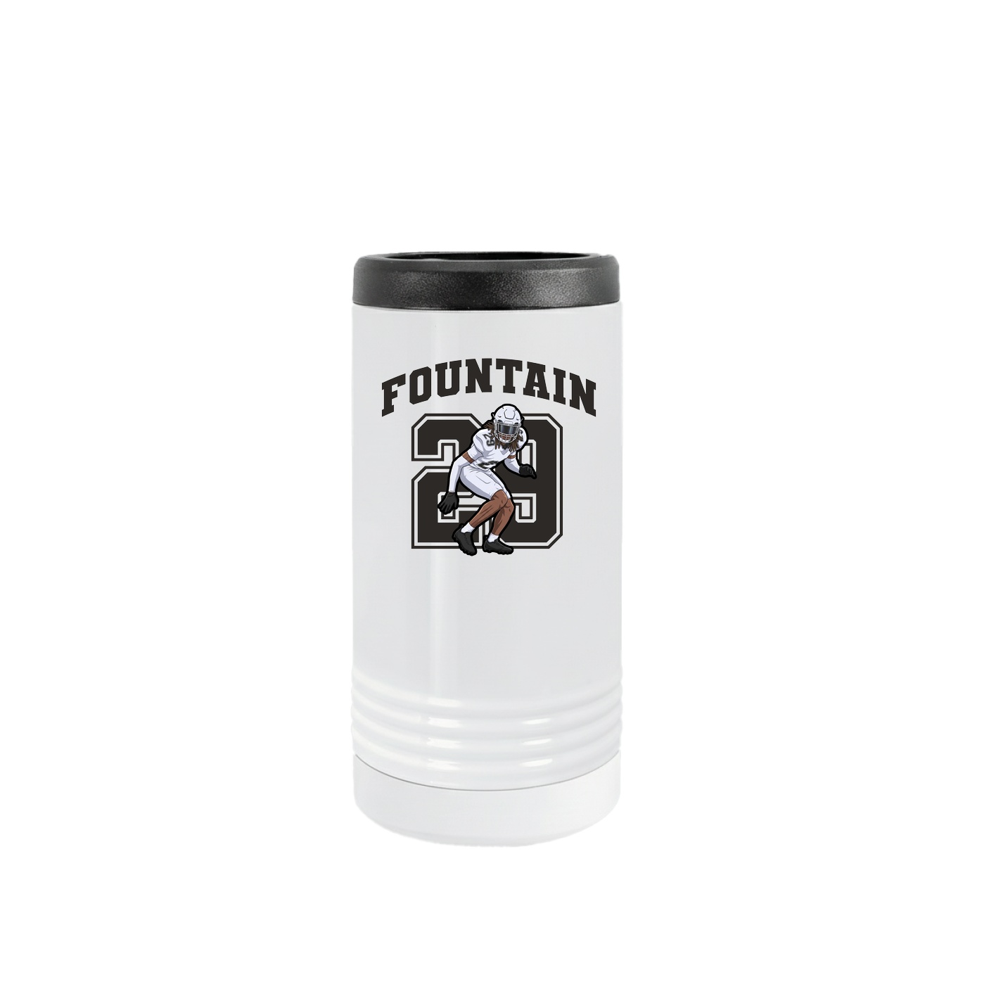 Slim Beverage Holder — Number in White