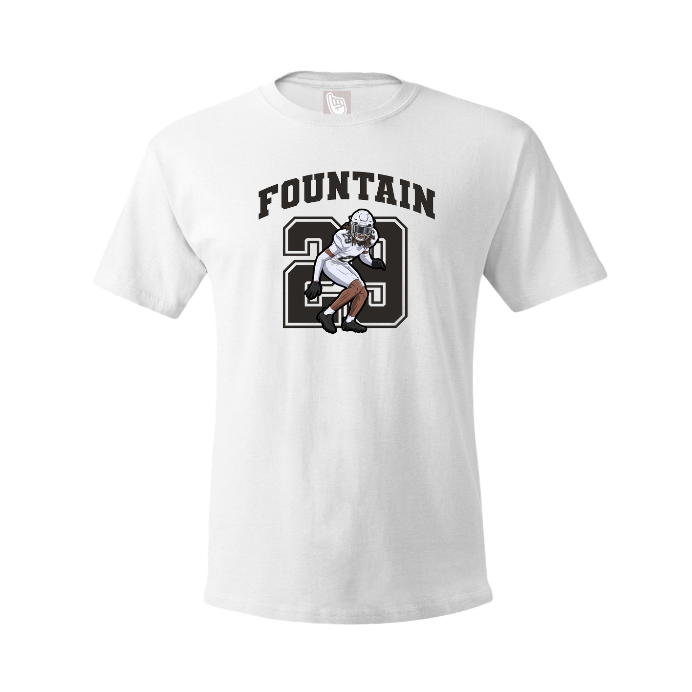Youth Tee — Number in White