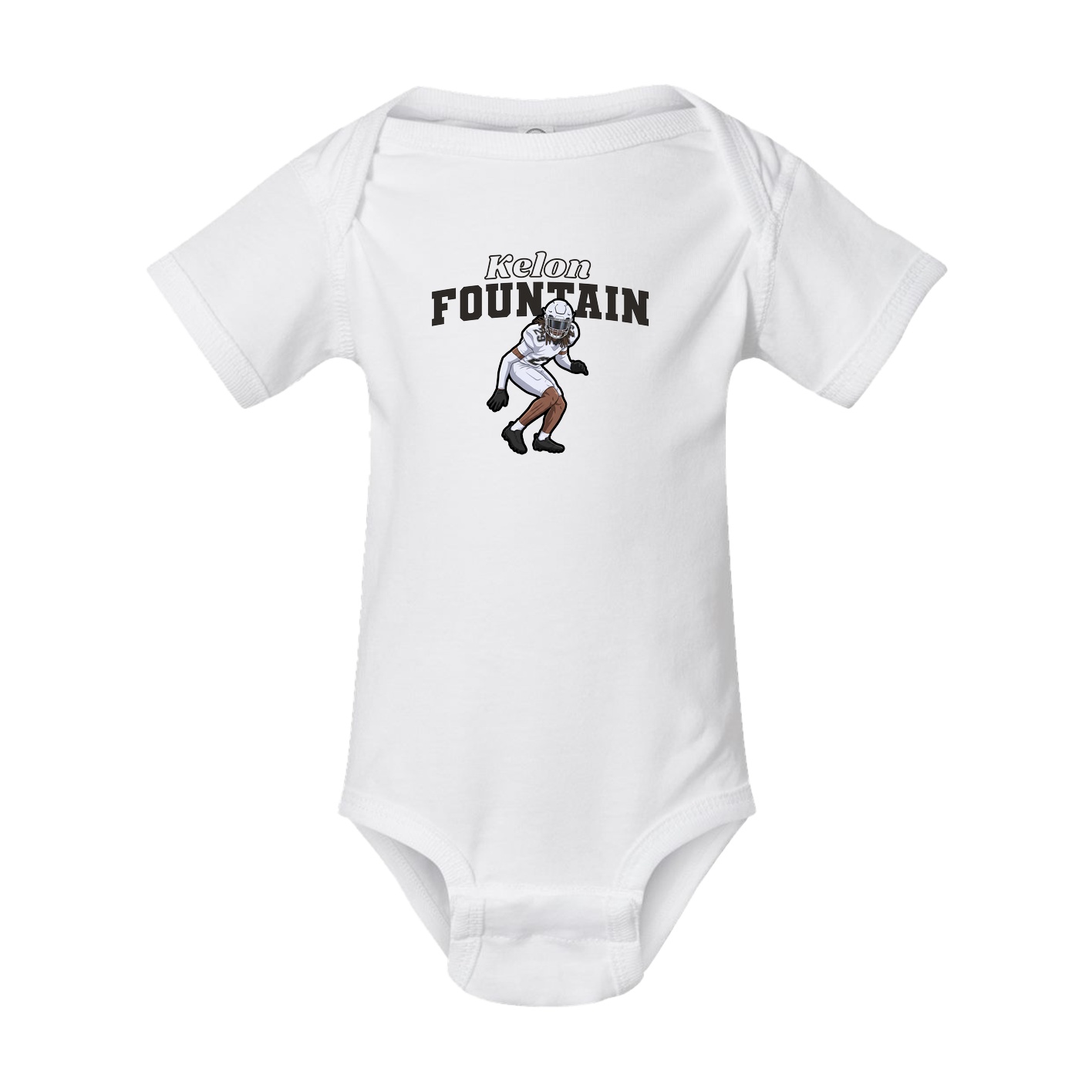 Baby Onesie — Name Arch in White